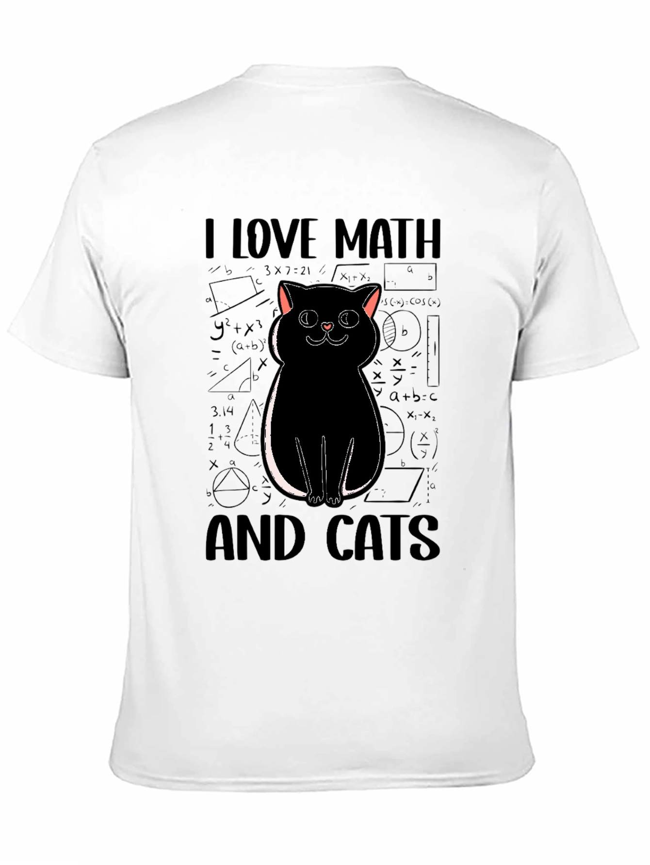 I Love Math And Cats Graphic Tee