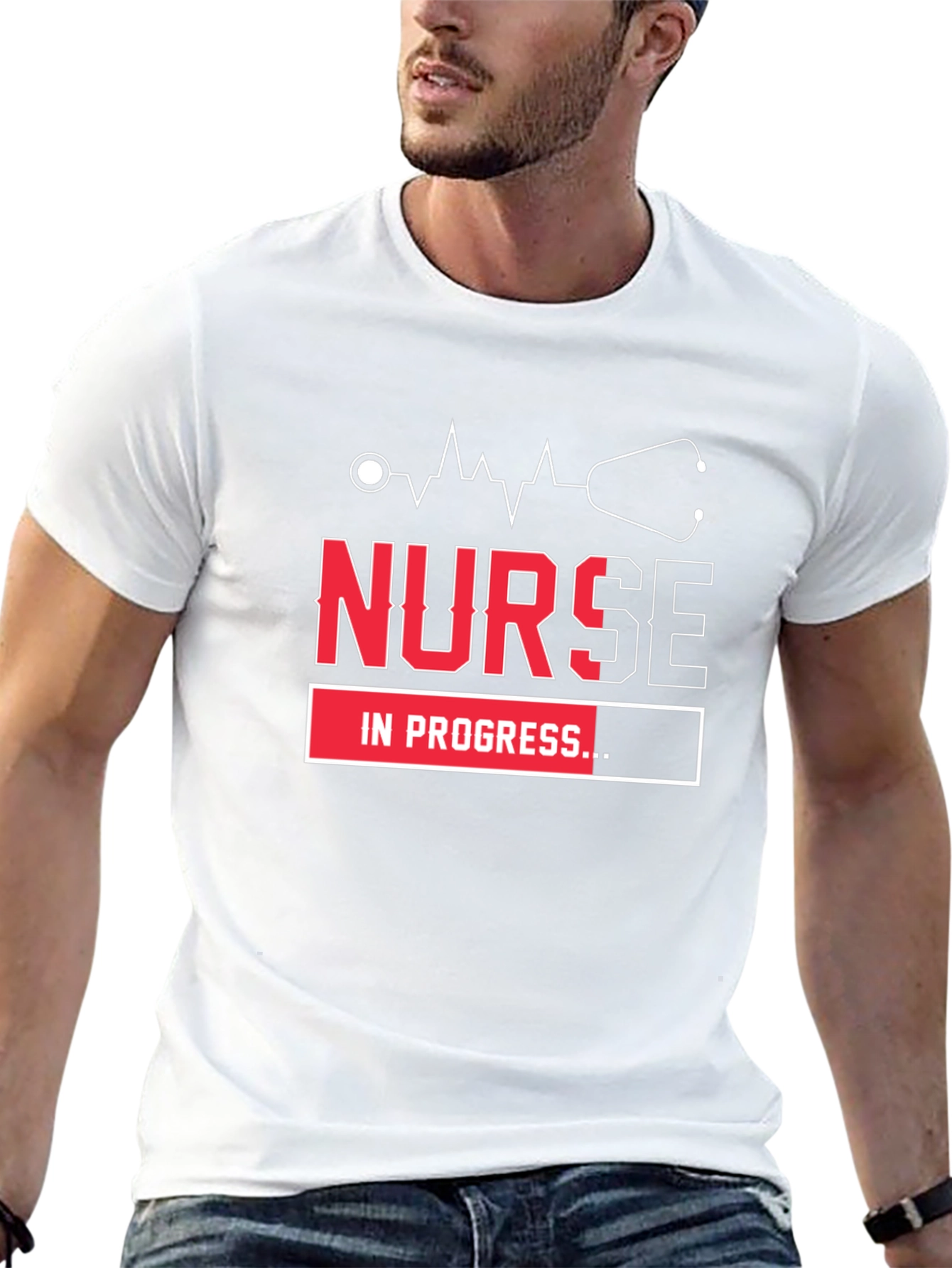 Nurse in Progress Graphic T-Shirt - Black