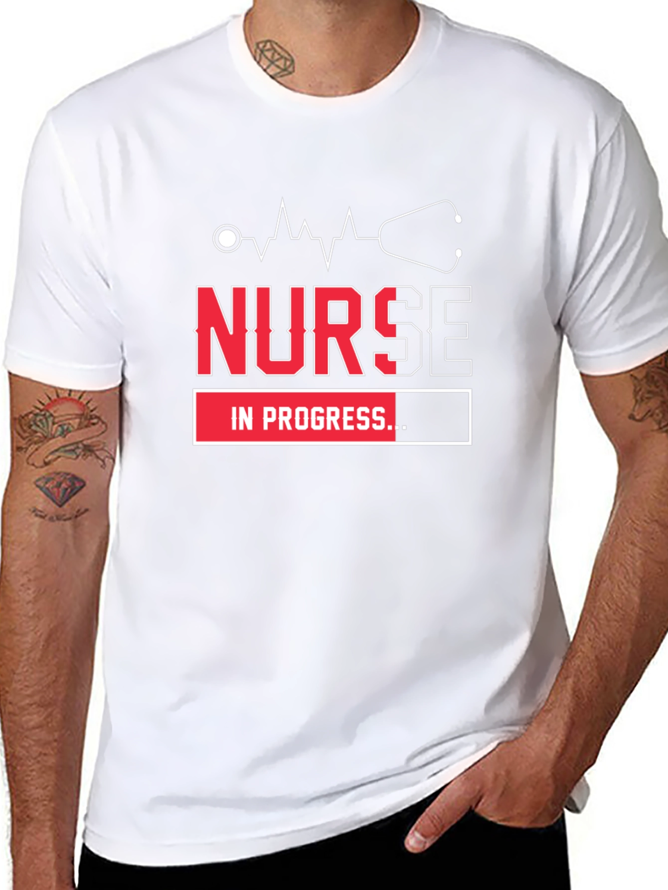 Nurse in Progress Graphic T-Shirt - Black