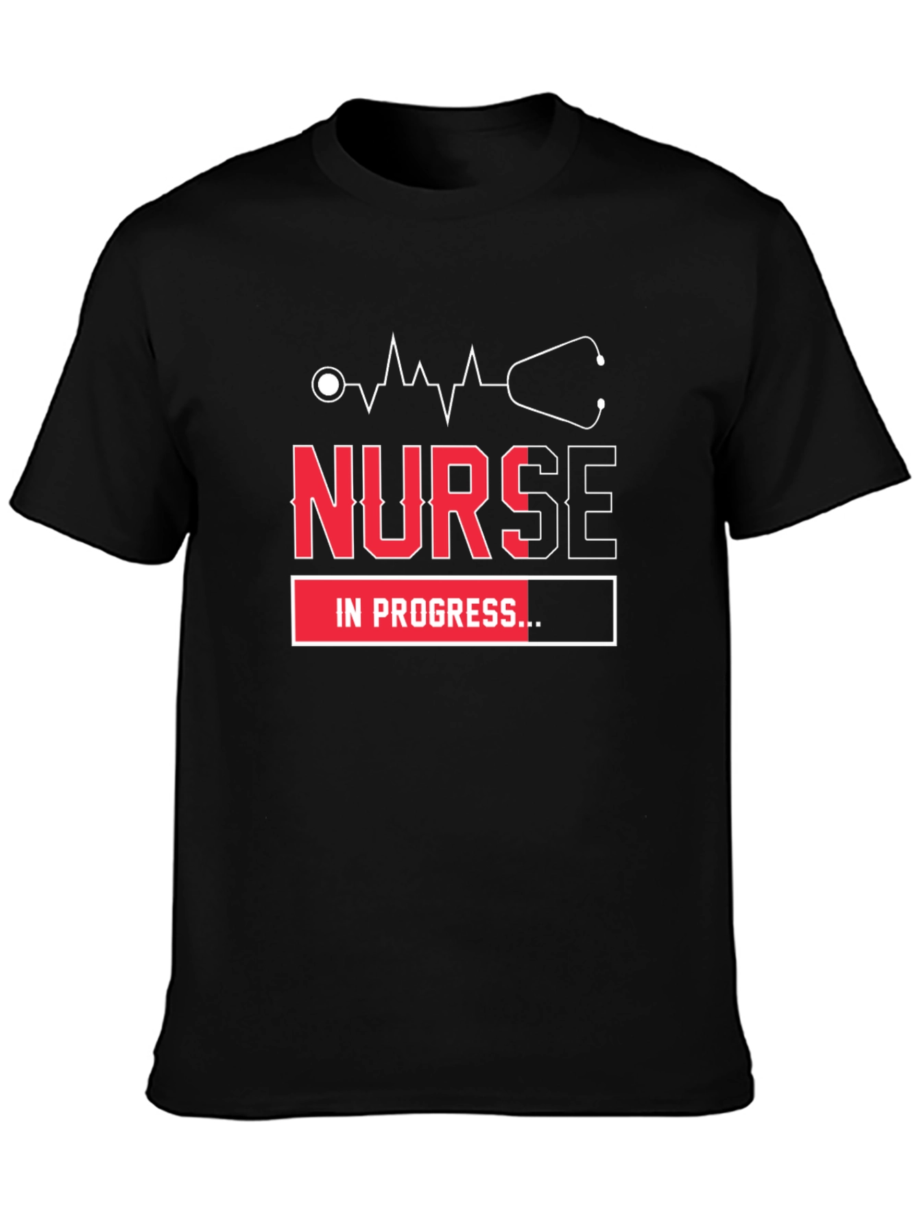 Nurse in Progress Graphic T-Shirt - Black