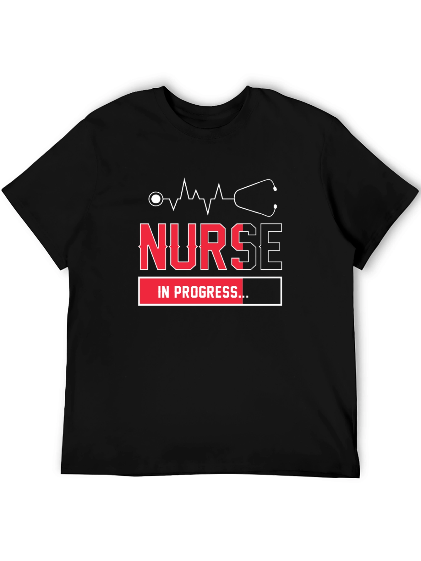 Nurse in Progress Graphic T-Shirt - Black