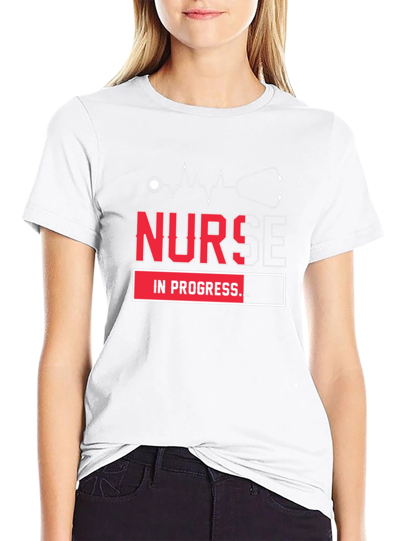 Nurse in Progress Graphic T-Shirt - Black