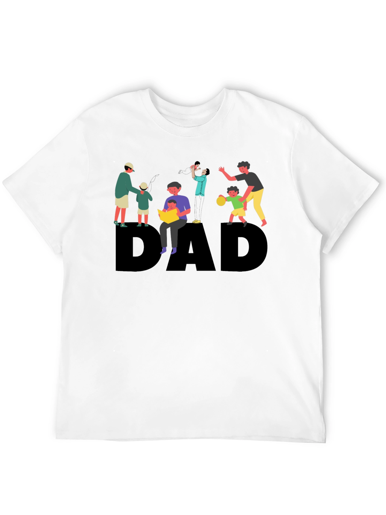 Dad Graphic Print Black T-Shirt