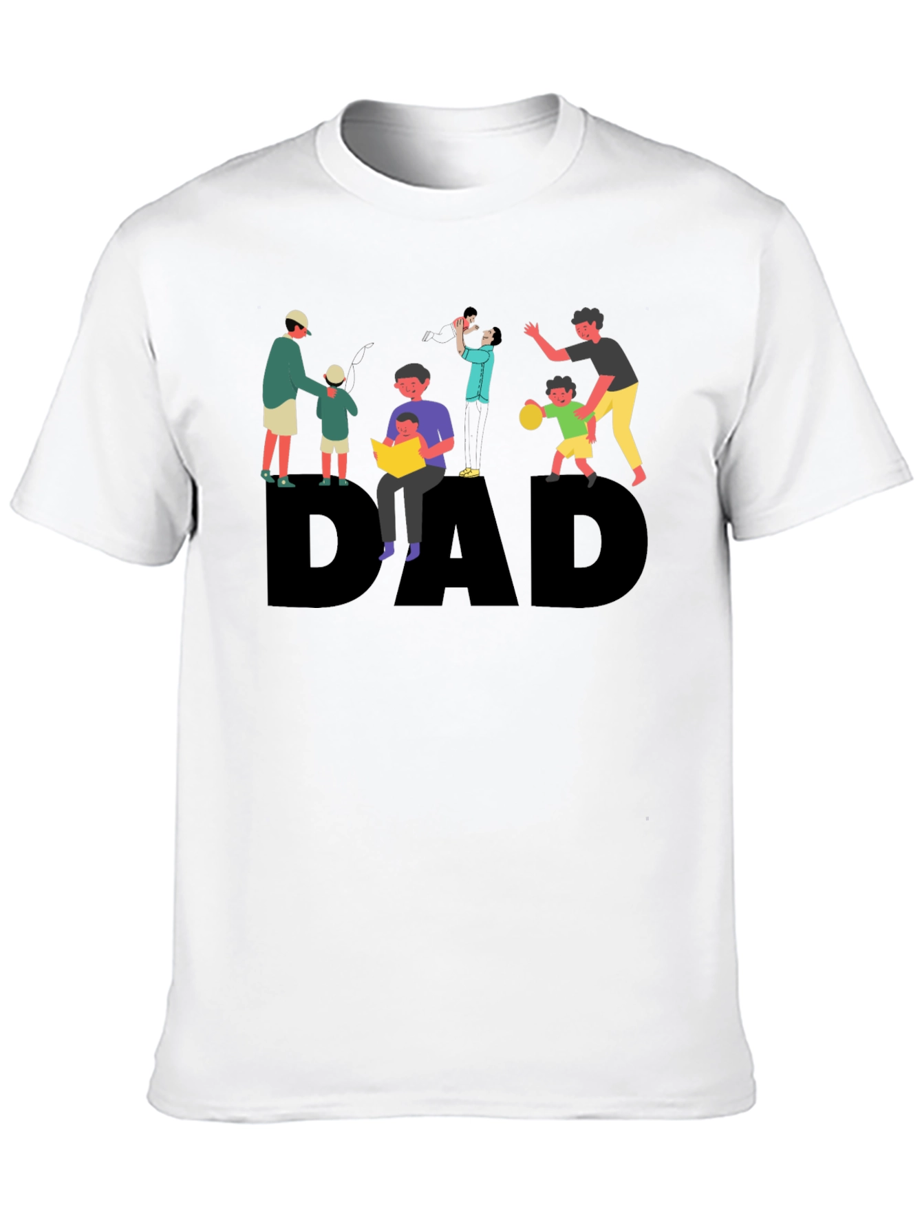 Dad Graphic Print Black T-Shirt
