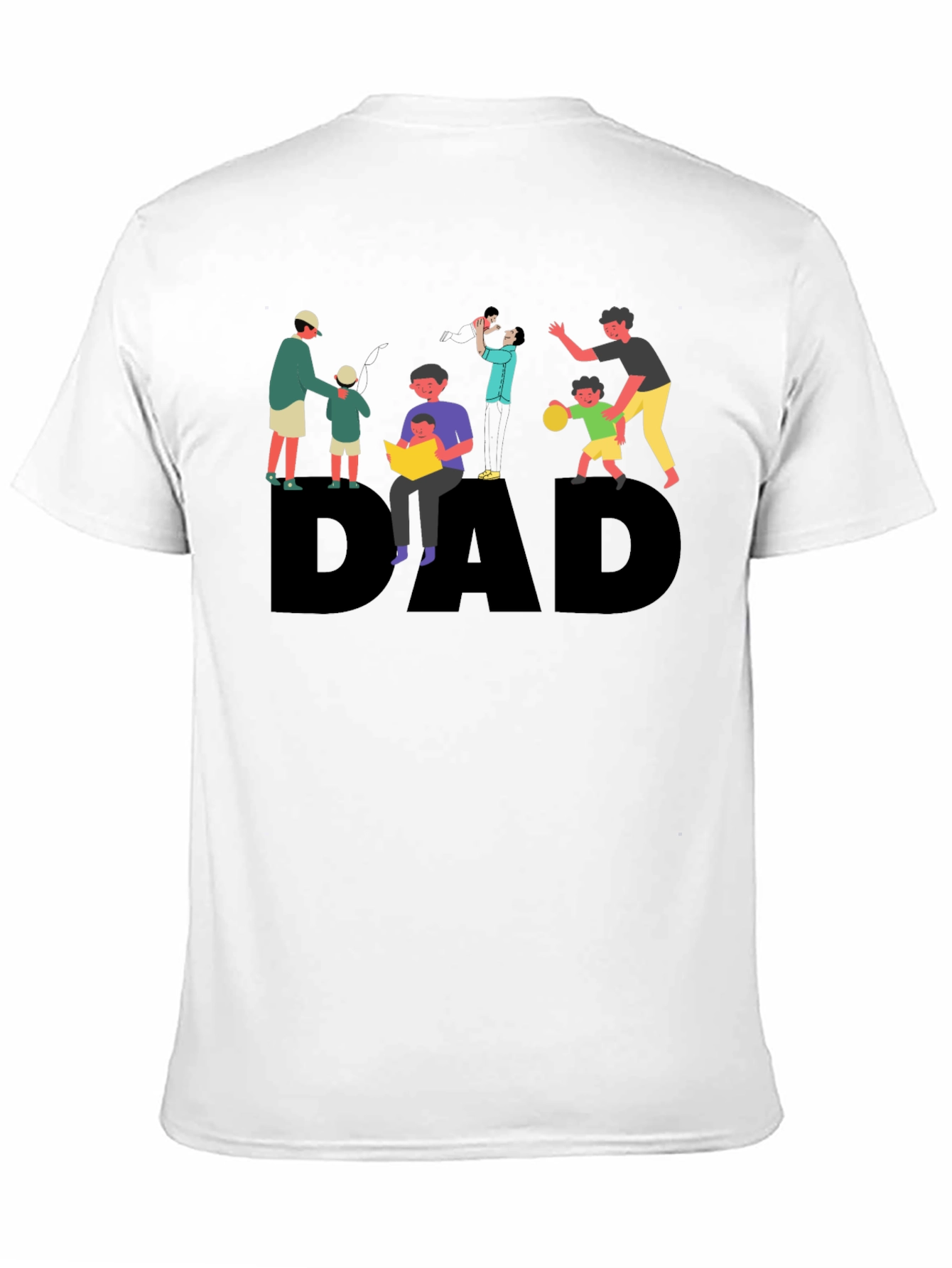 Dad Graphic Print Black T-Shirt