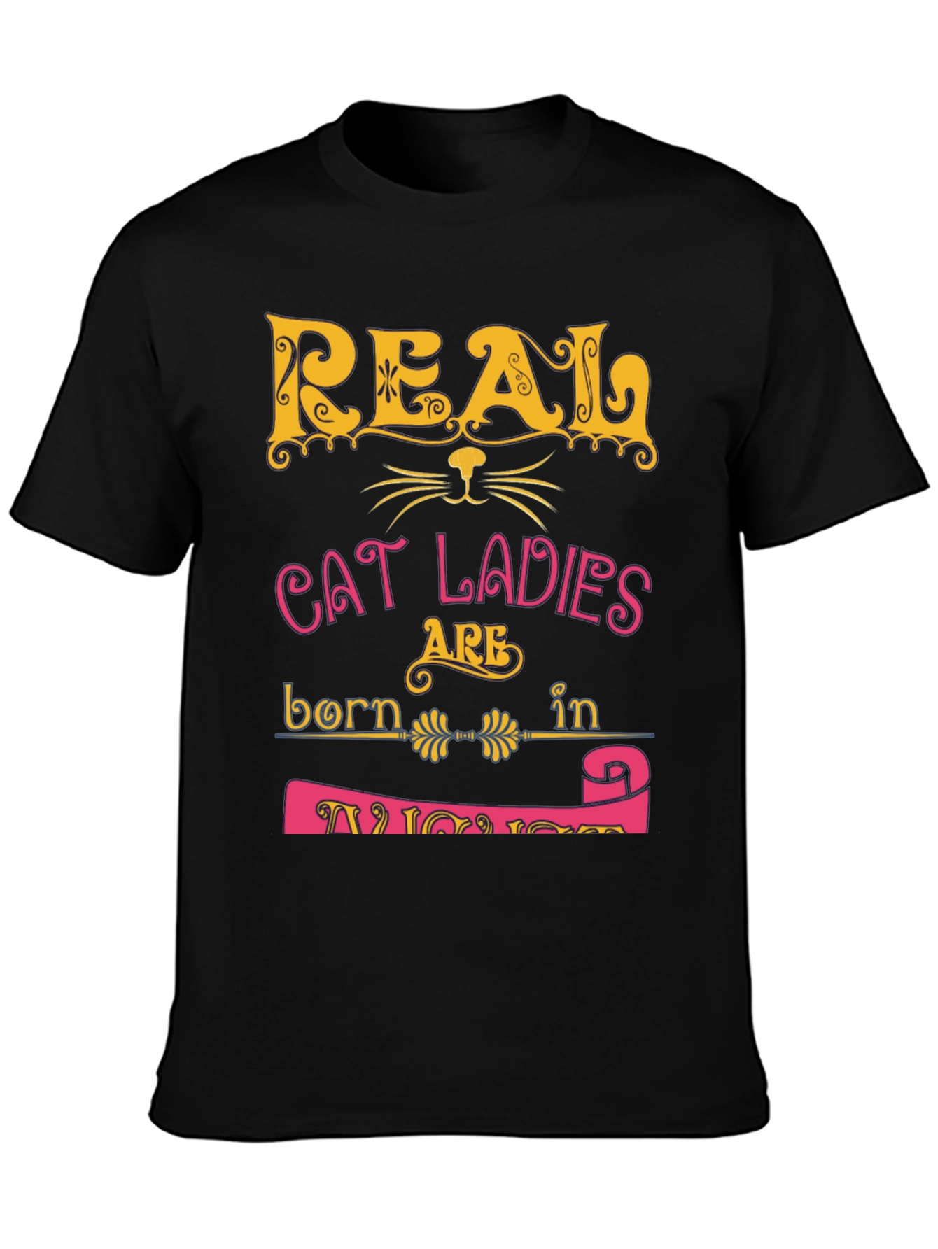 Real Cat Ladies Born in November Graphic T-Shirt