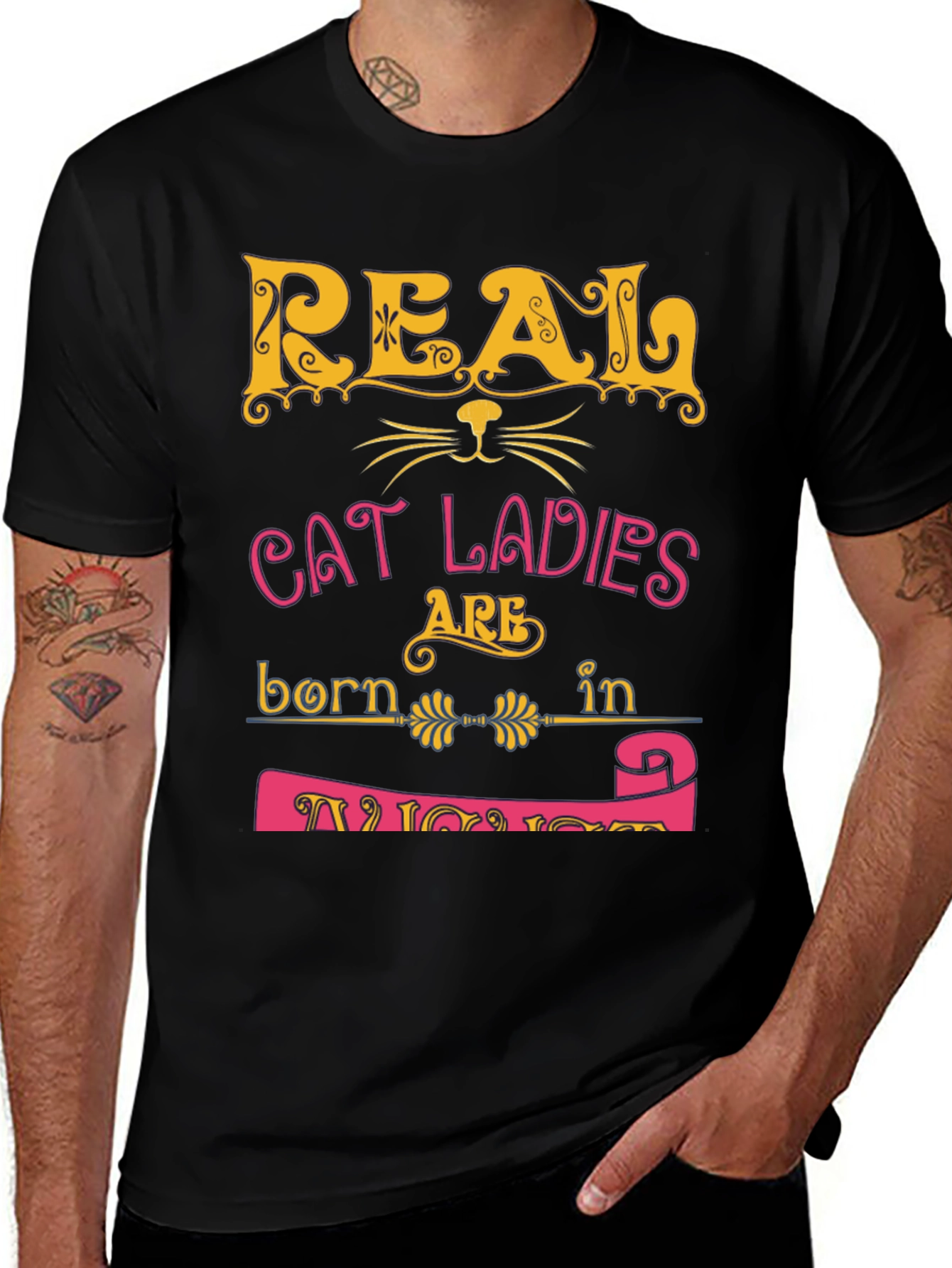 Real Cat Ladies Born in November Graphic T-Shirt