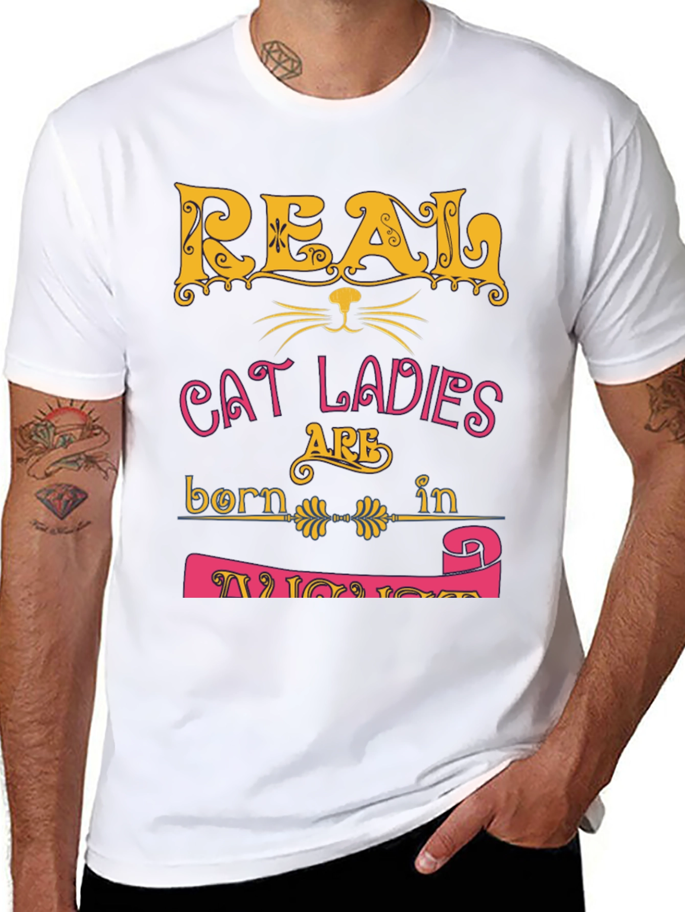 Real Cat Ladies Born in November Graphic T-Shirt