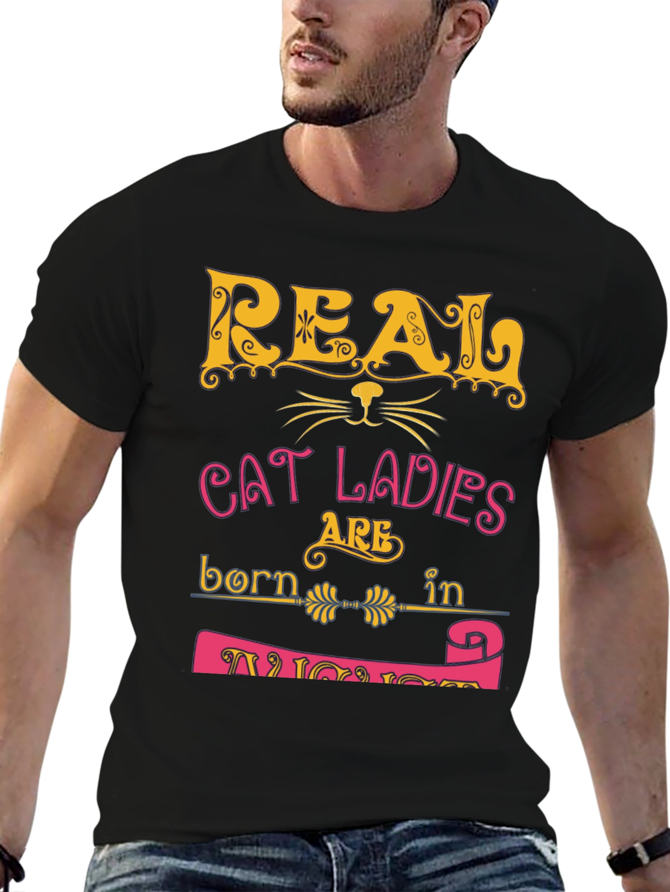 Real Cat Ladies Born in November Graphic T-Shirt