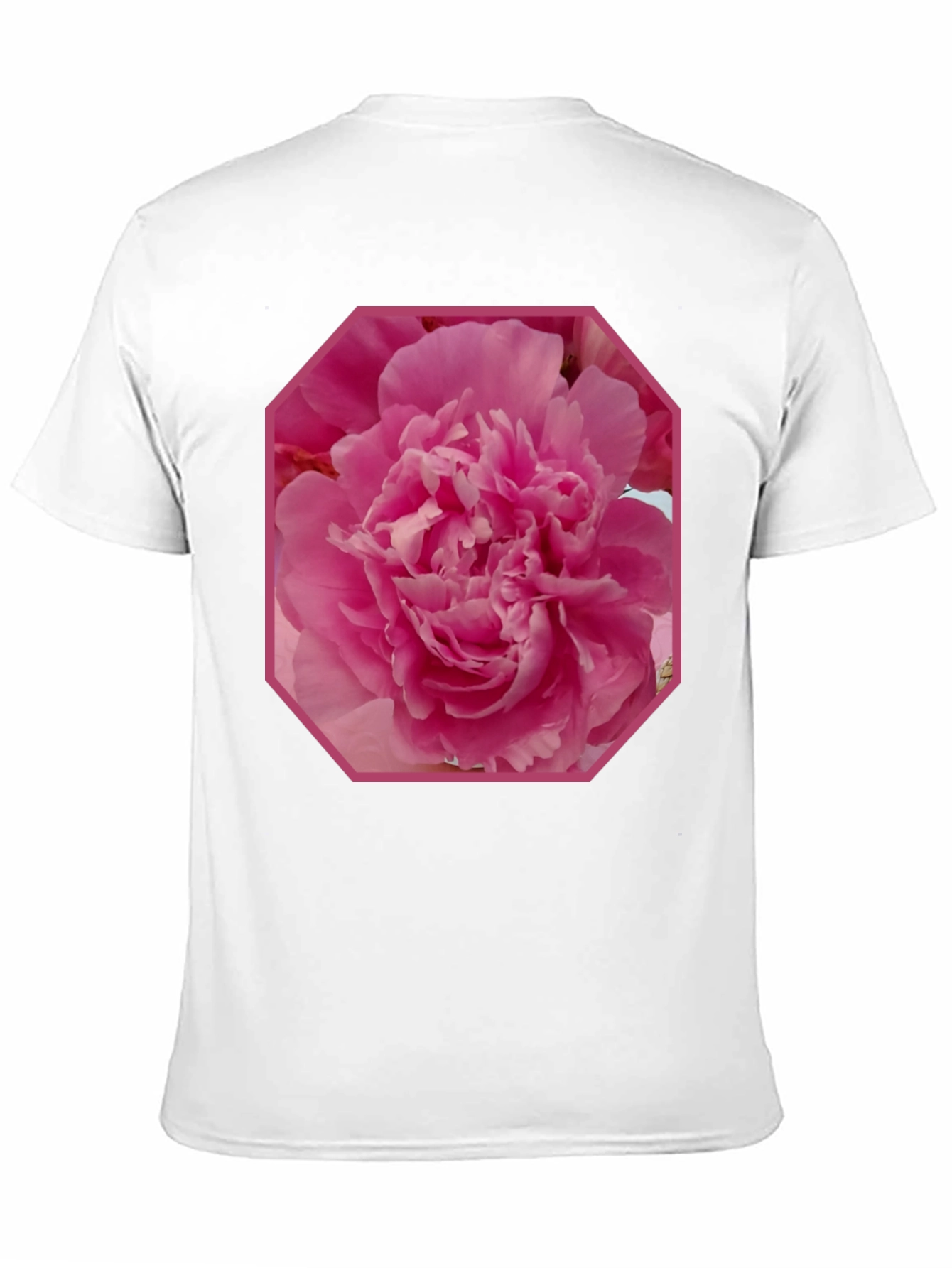 Pink Flower Graphic Tee - Stylish Mens Black T-Shirt