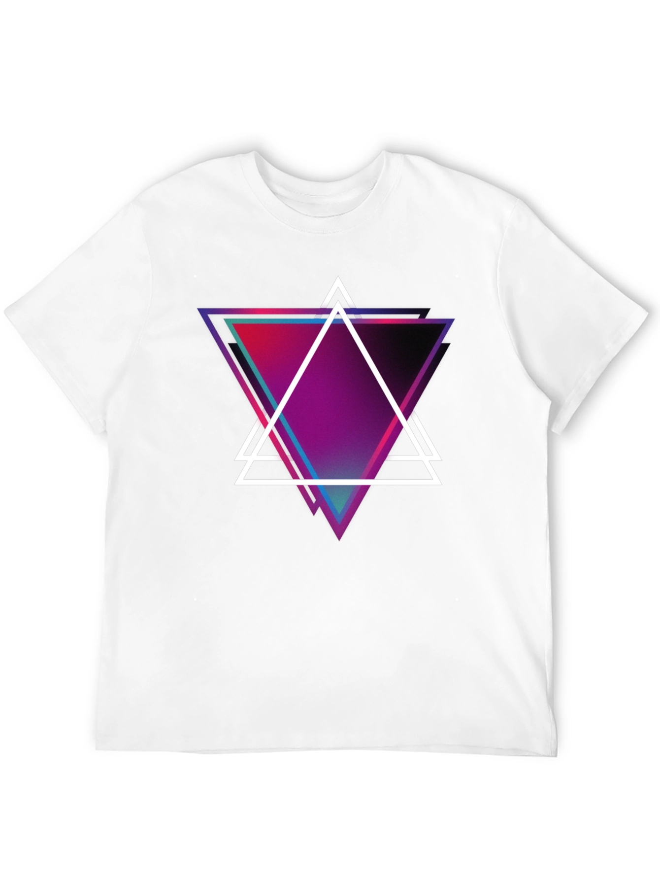 Geometric Triangle Graphic Tee - Modern Design