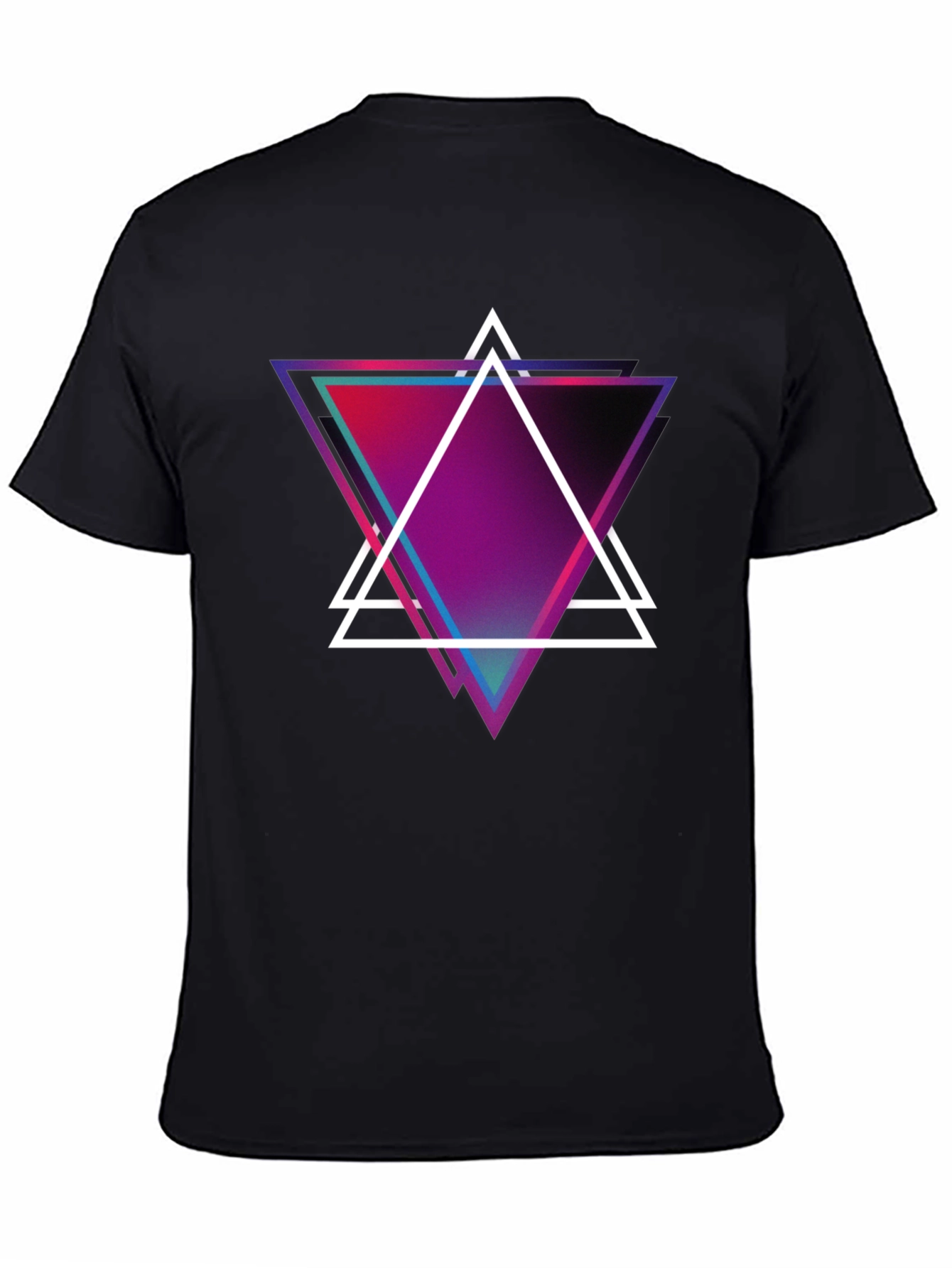 Geometric Triangle Graphic Tee - Modern Design