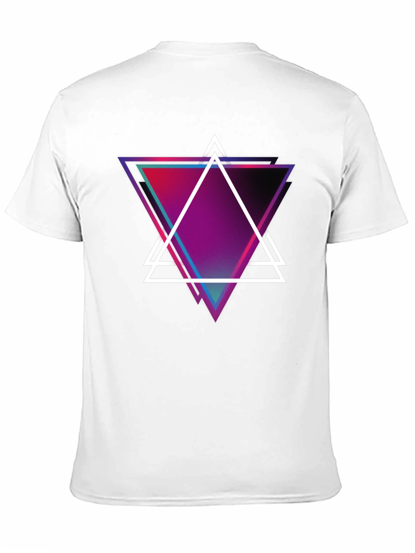 Geometric Triangle Graphic Tee - Modern Design