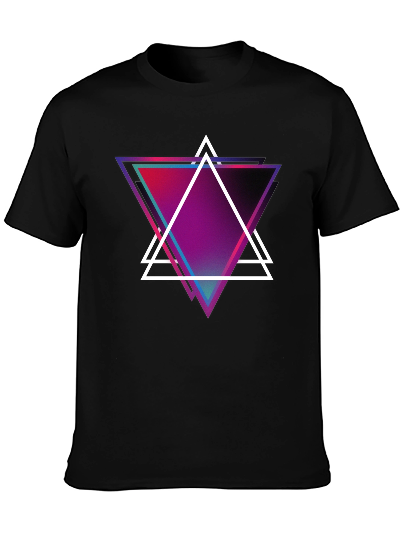 Geometric Triangle Graphic Tee - Modern Design