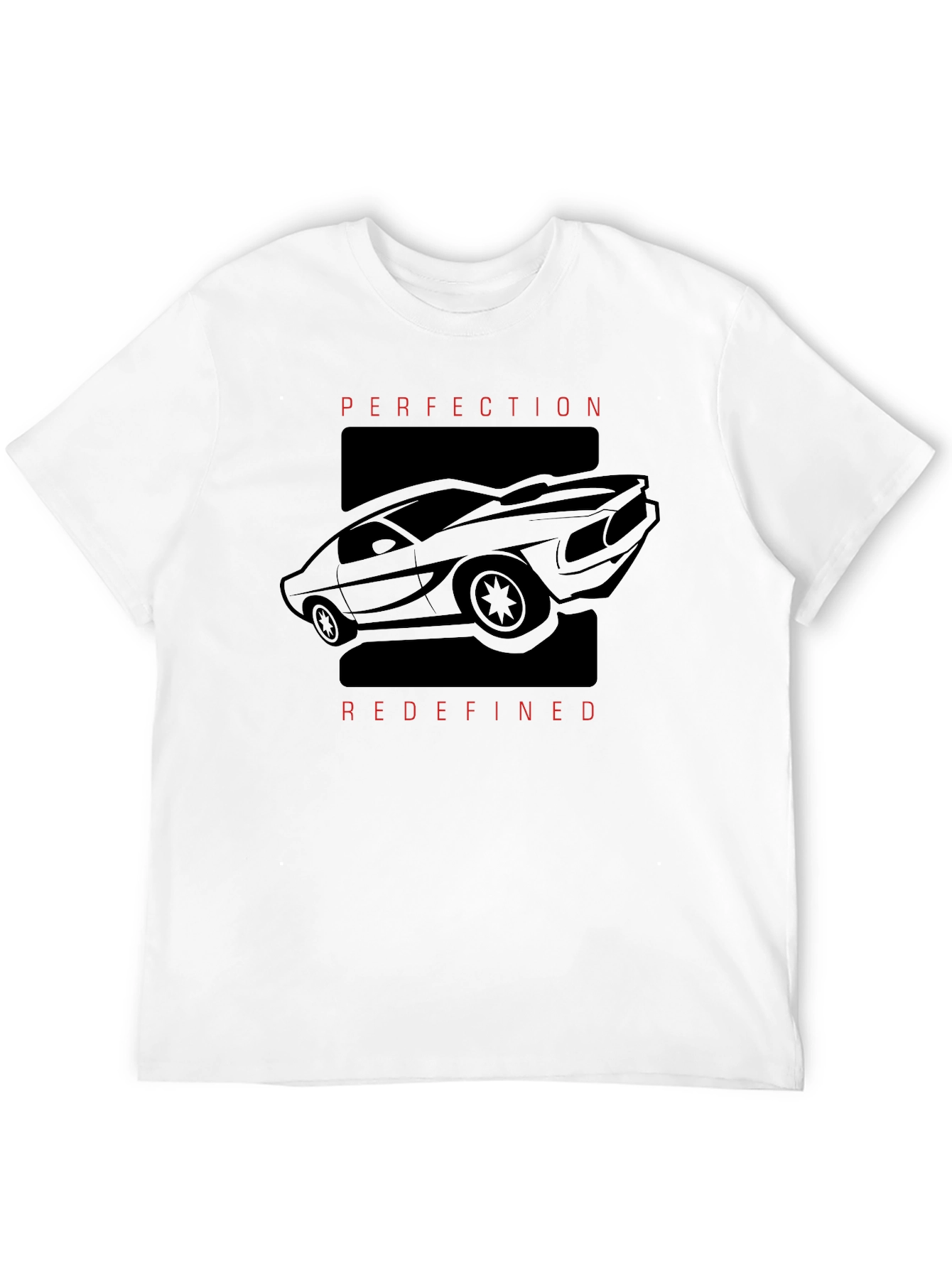 Perfection Redefined Car Graphic Black T-Shirt