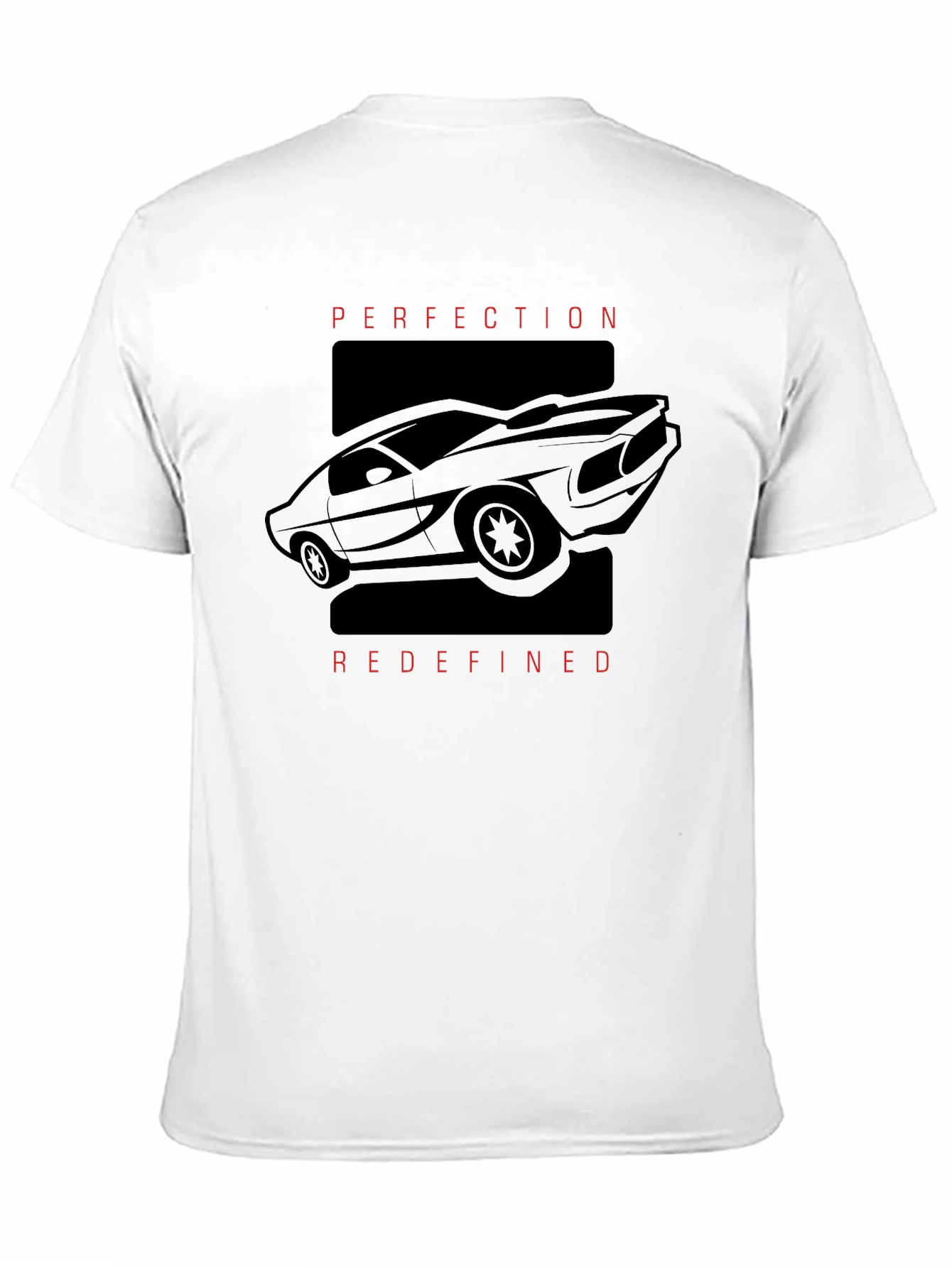 Perfection Redefined Car Graphic Black T-Shirt