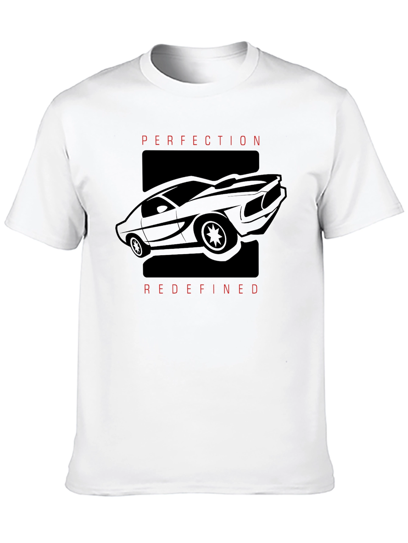 Perfection Redefined Car Graphic Black T-Shirt