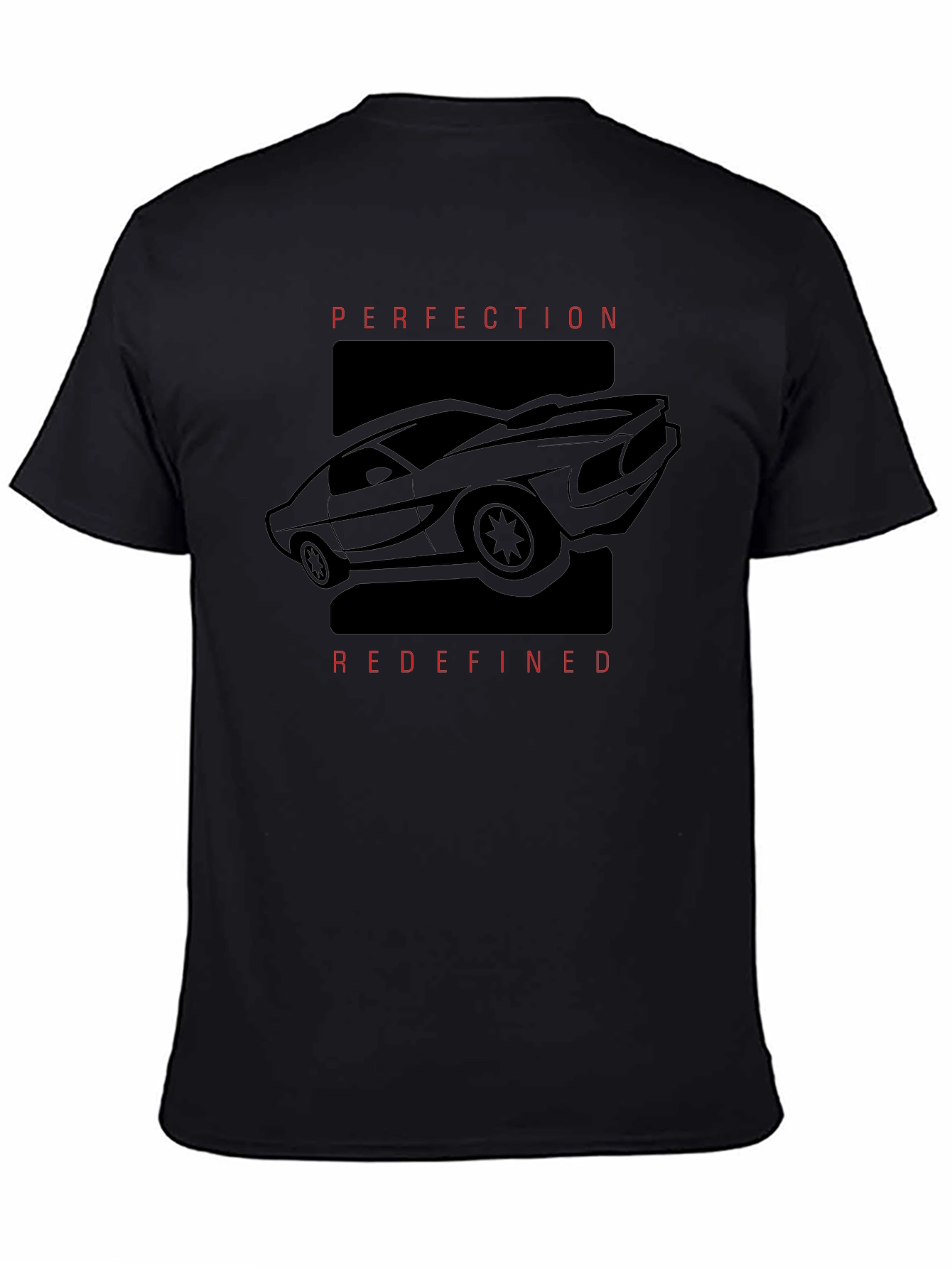 Perfection Redefined Car Graphic Black T-Shirt