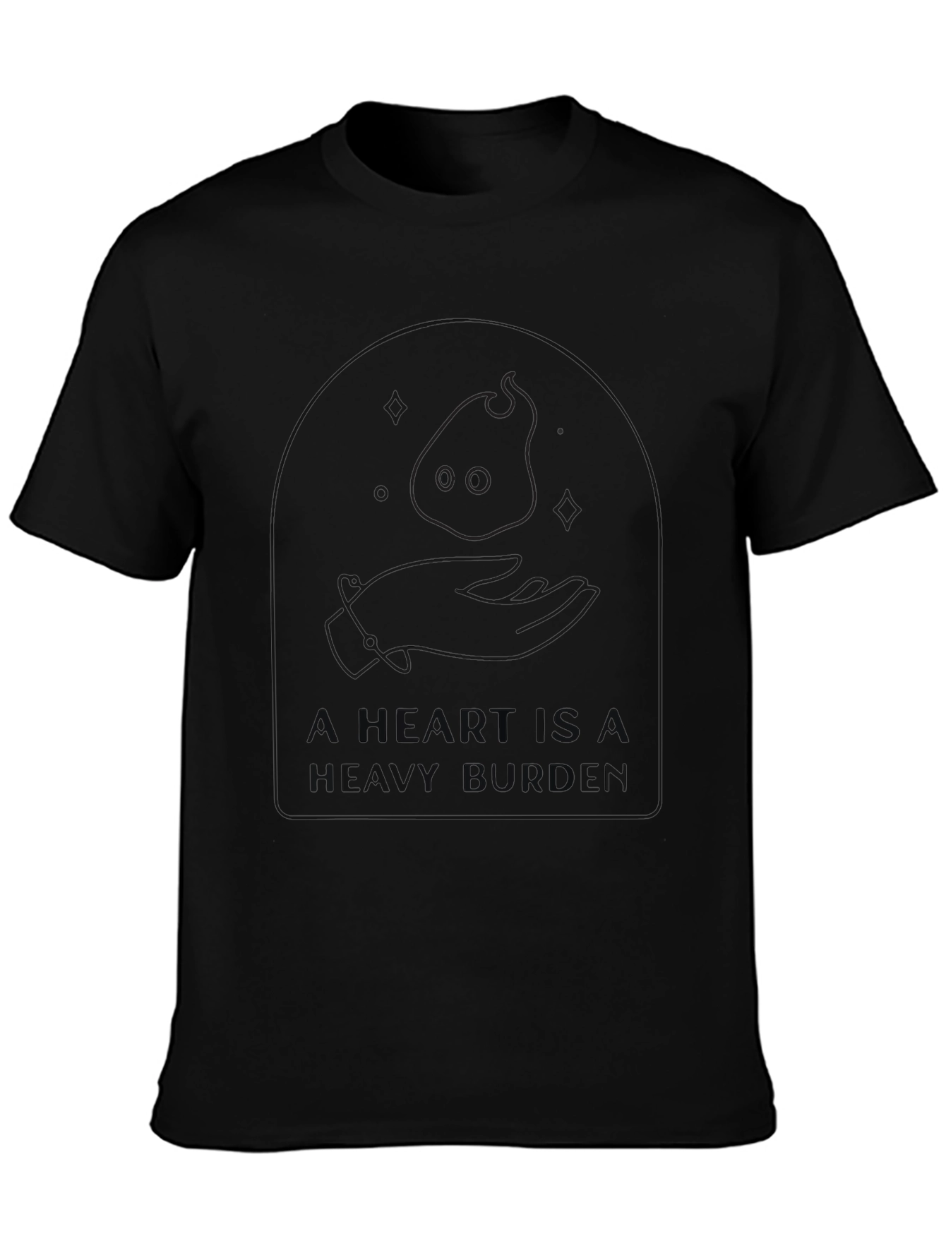 Unique Black Graphic Tee