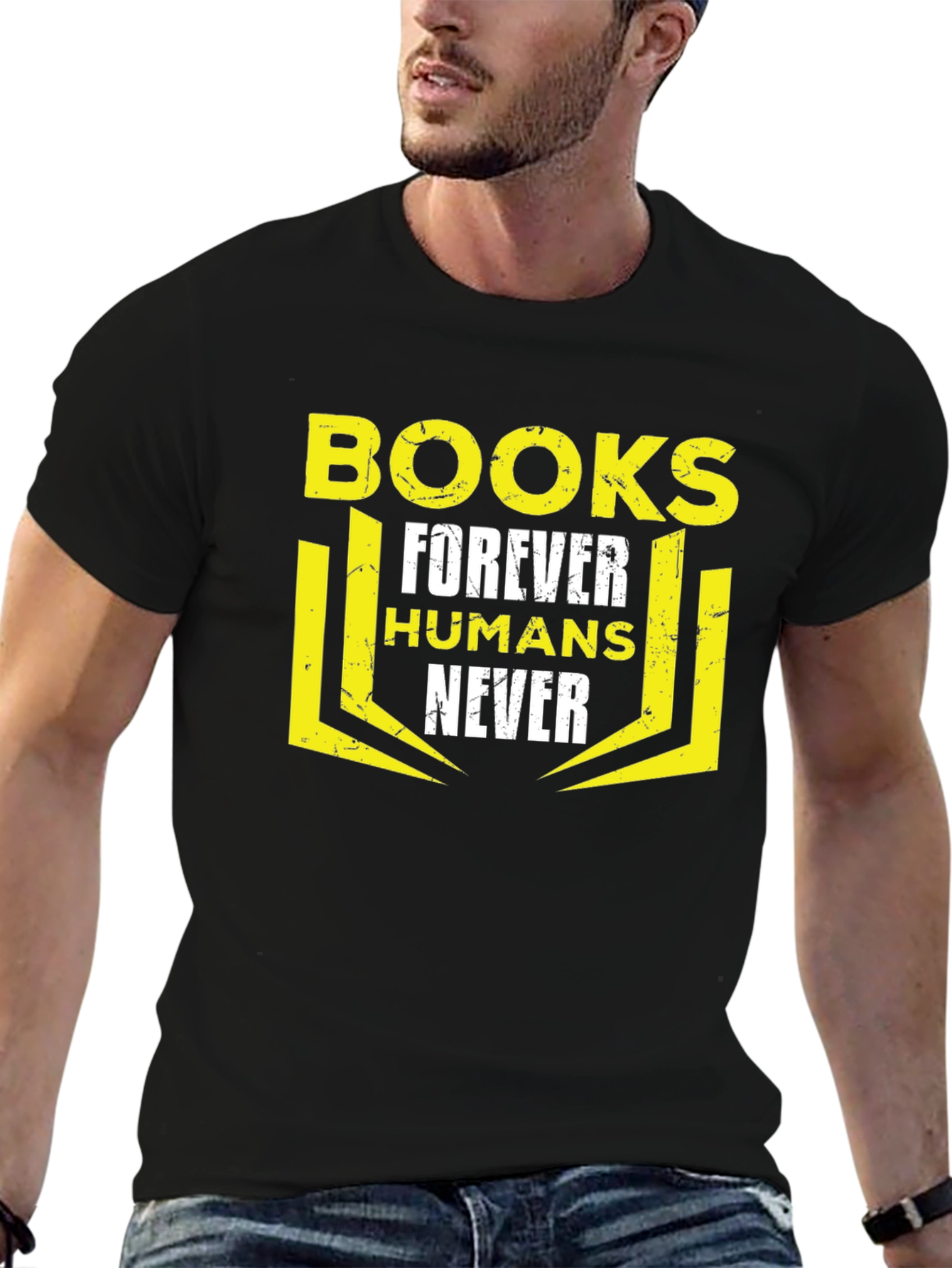 Books Forever Humans Never Graphic T-Shirt