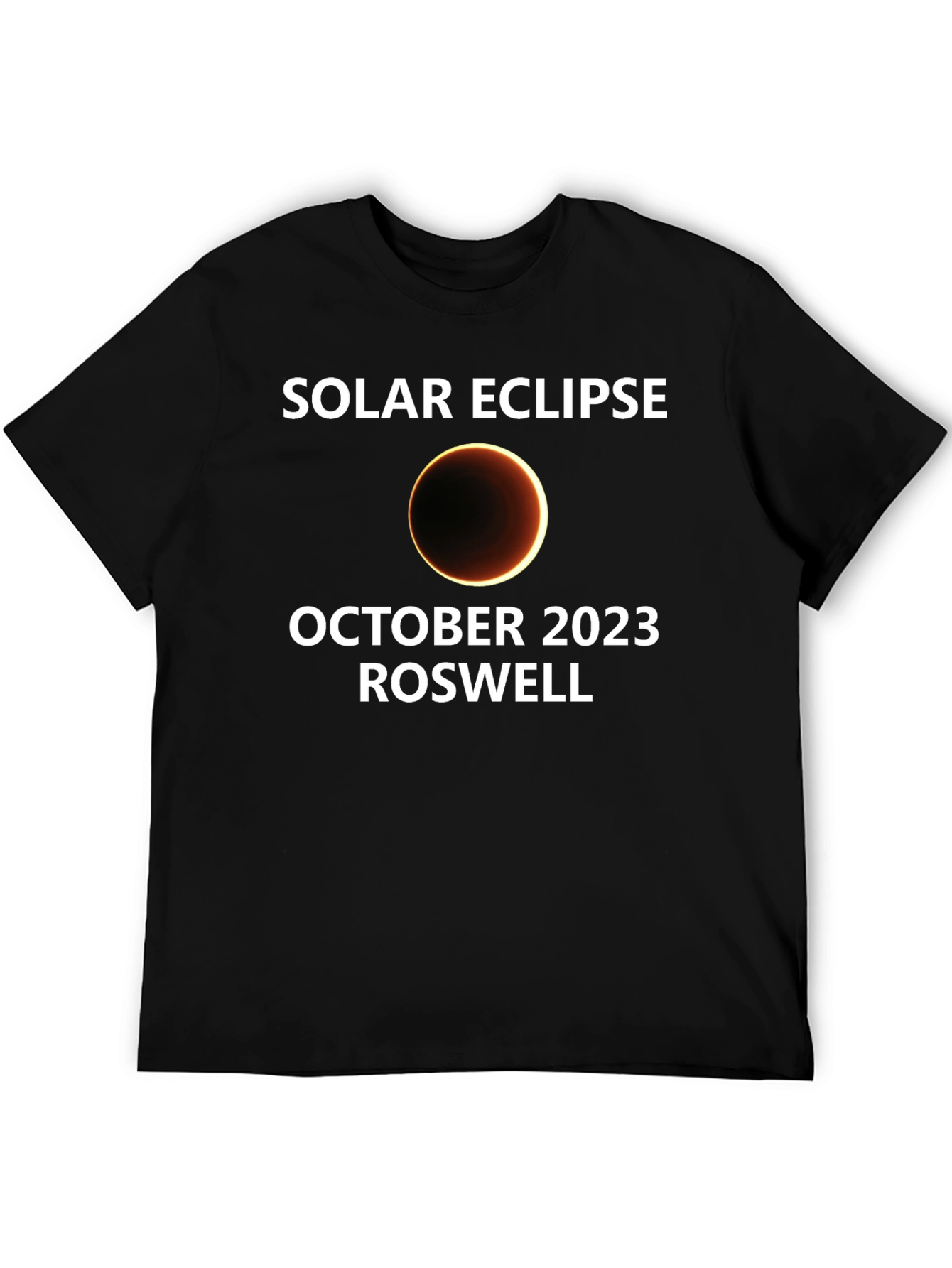 Solar Eclipse Roswell October 2023 Black T-Shirt