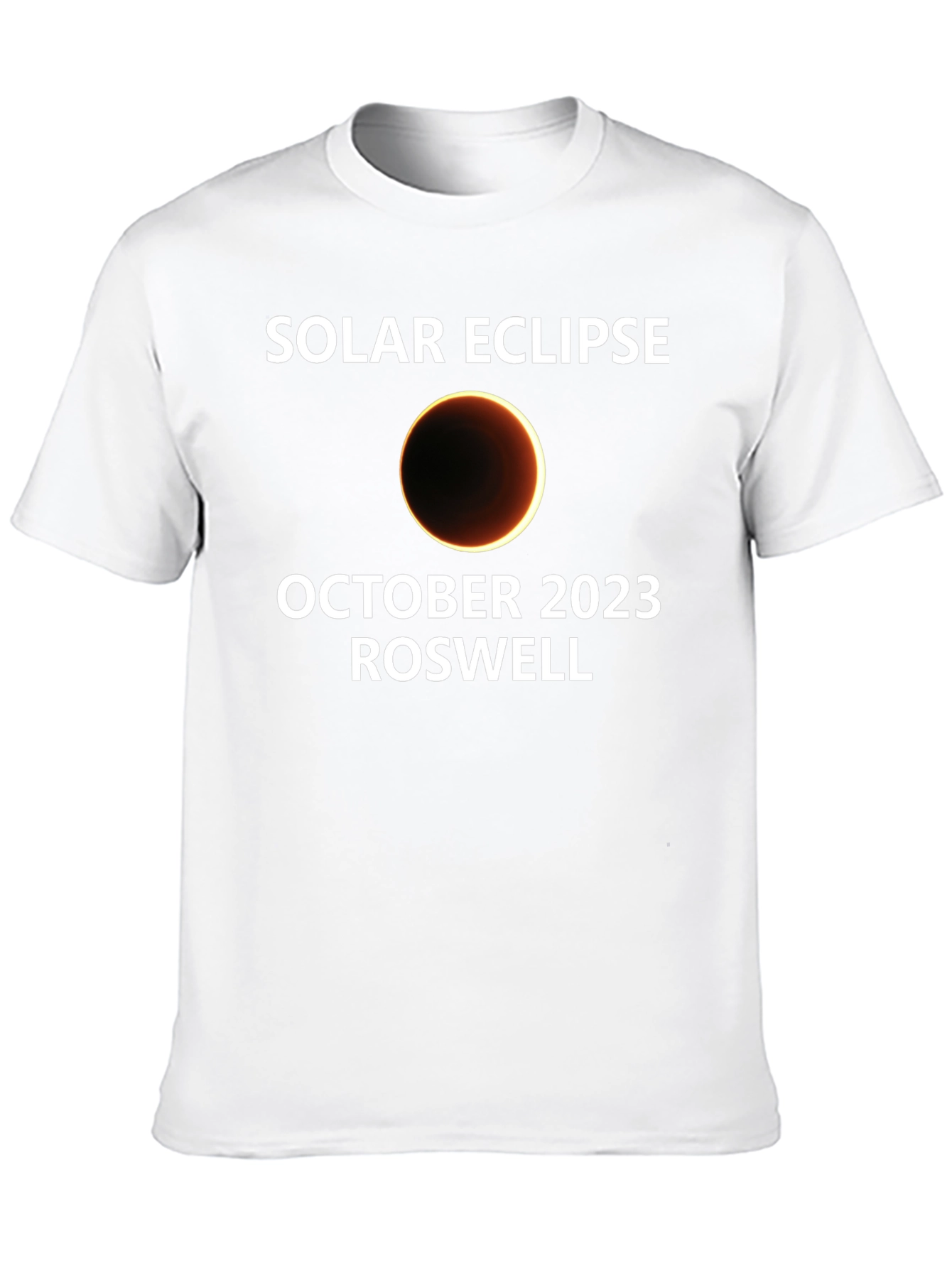 Solar Eclipse Roswell October 2023 Black T-Shirt