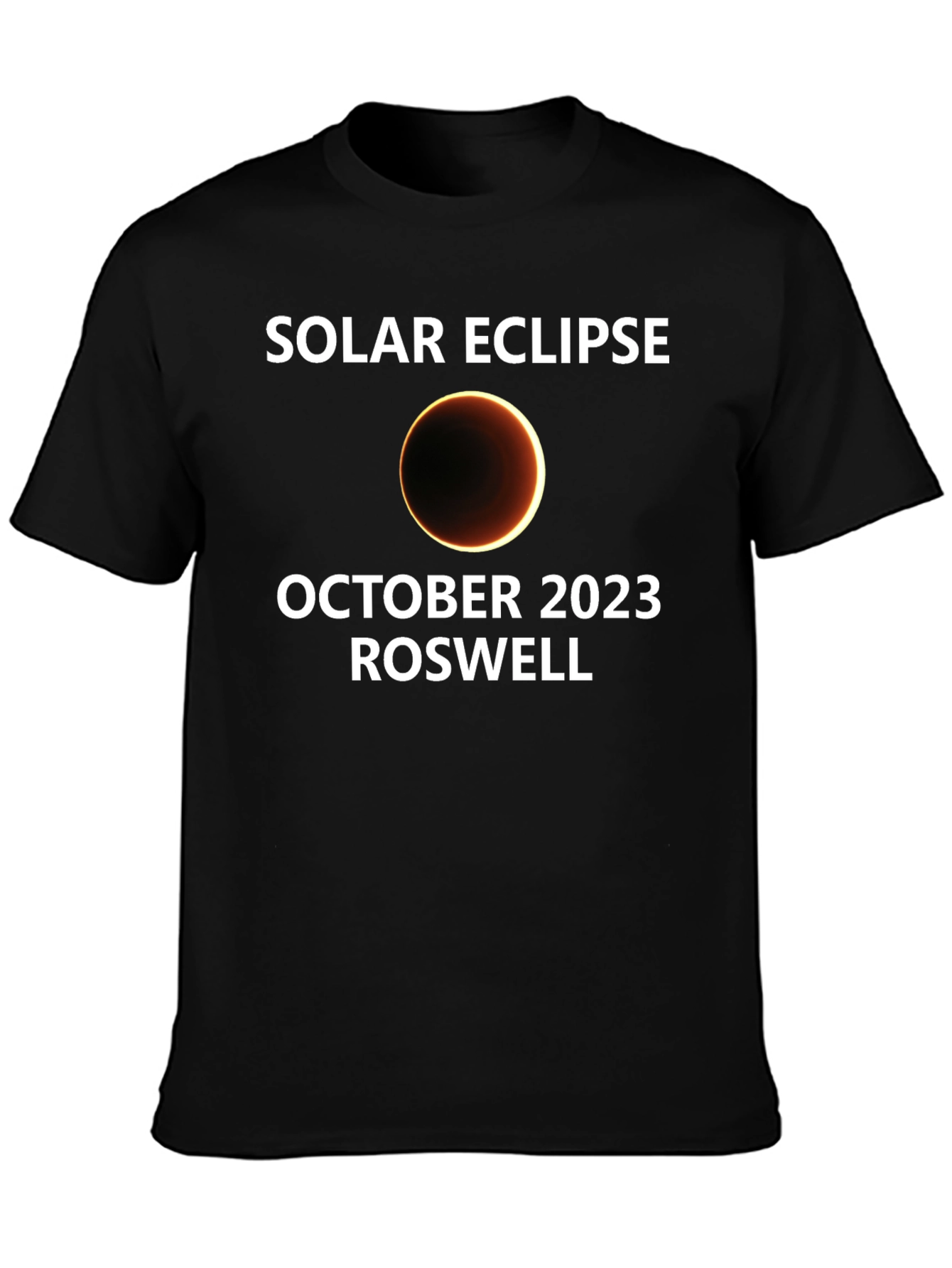Solar Eclipse Roswell October 2023 Black T-Shirt