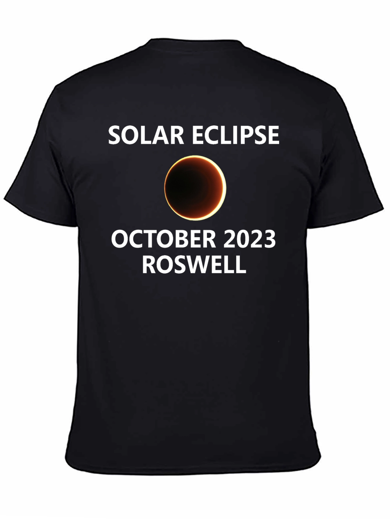Solar Eclipse Roswell October 2023 Black T-Shirt