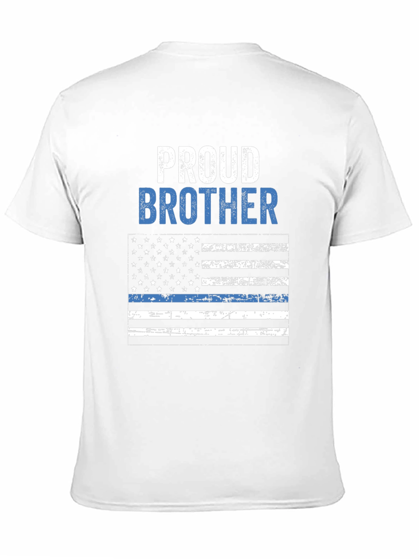 Proud Brother Thin Blue Line Flag T-Shirt