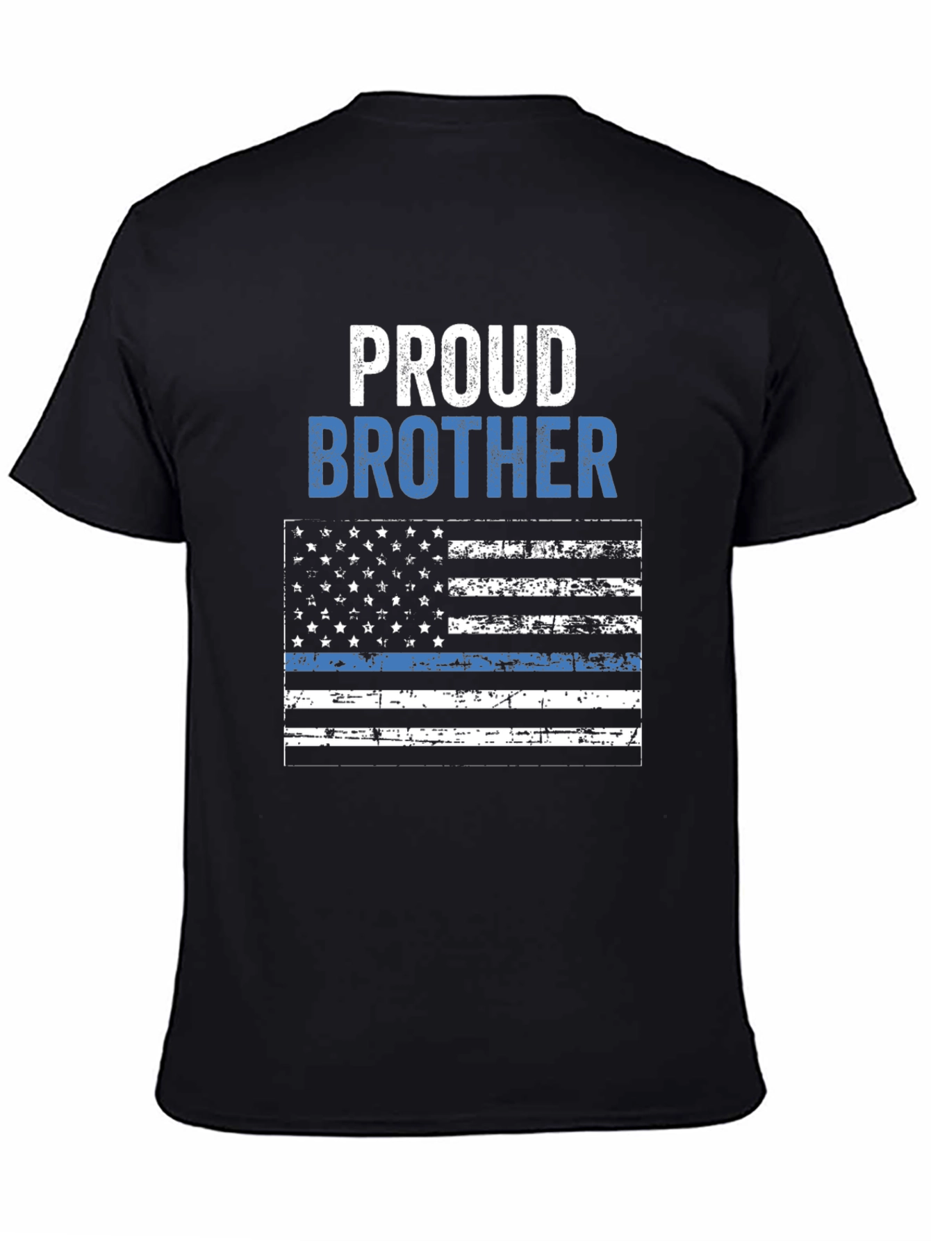 Proud Brother Thin Blue Line Flag T-Shirt