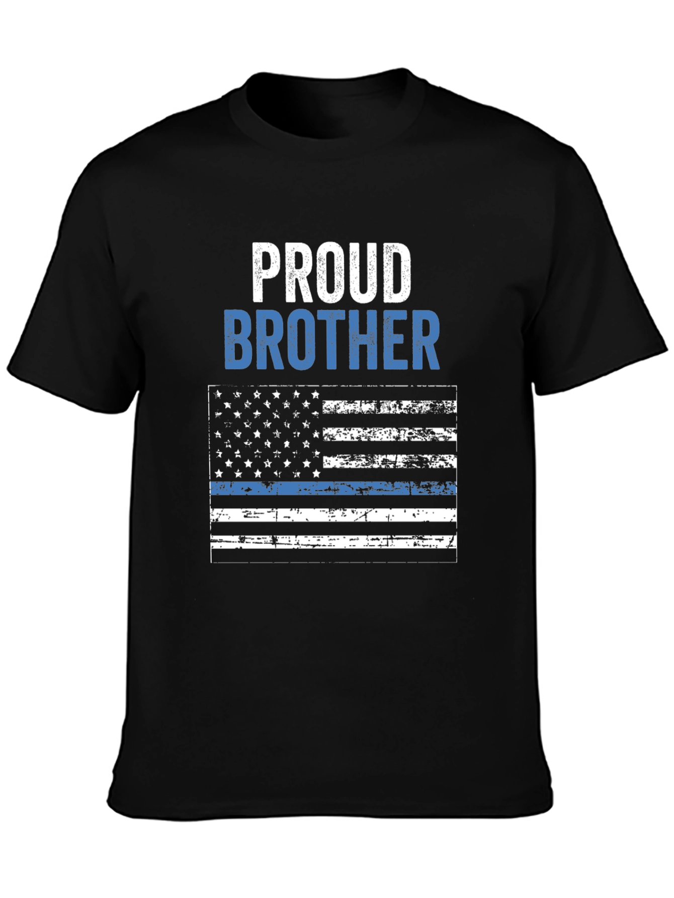 Proud Brother Thin Blue Line Flag T-Shirt