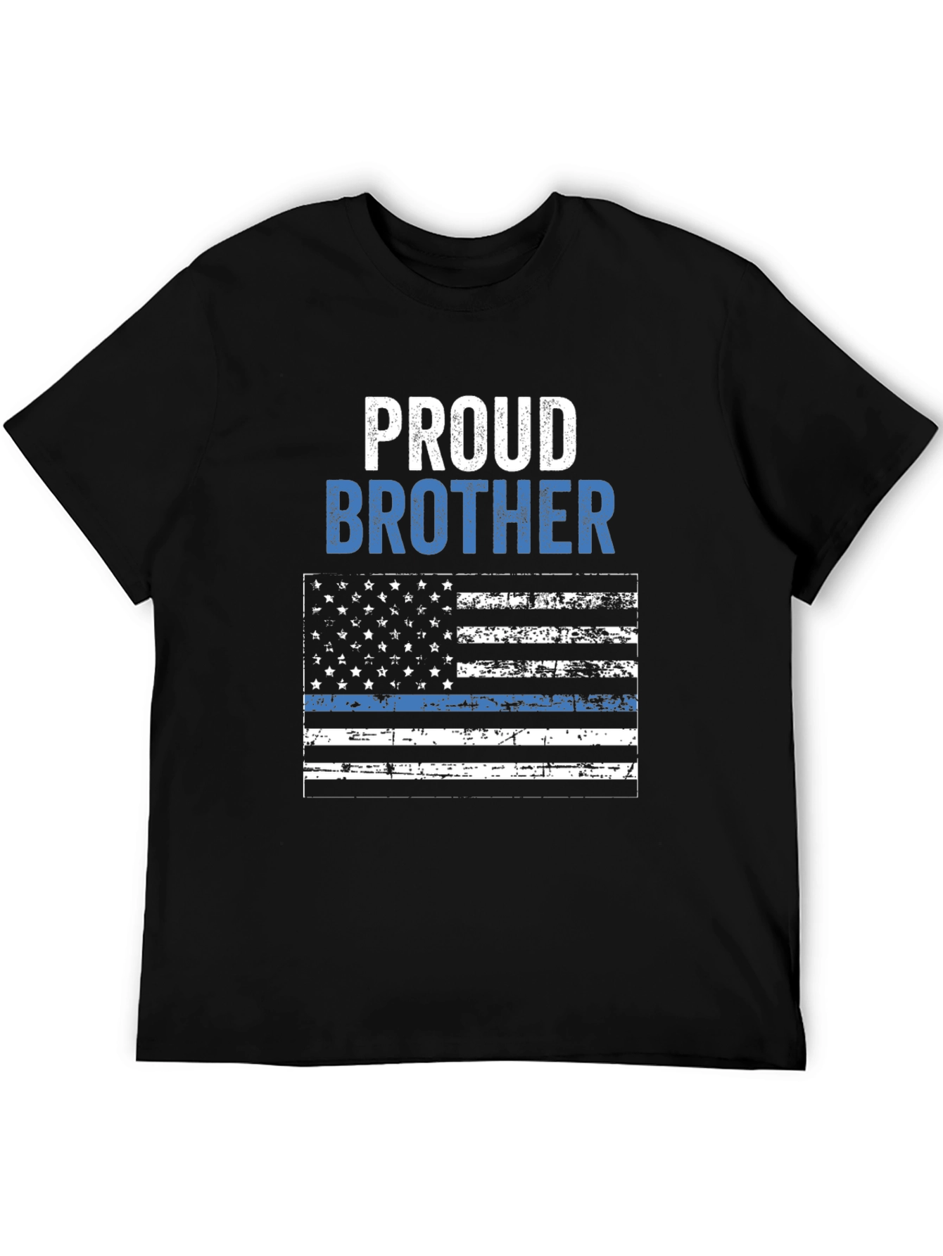 Proud Brother Thin Blue Line Flag T-Shirt