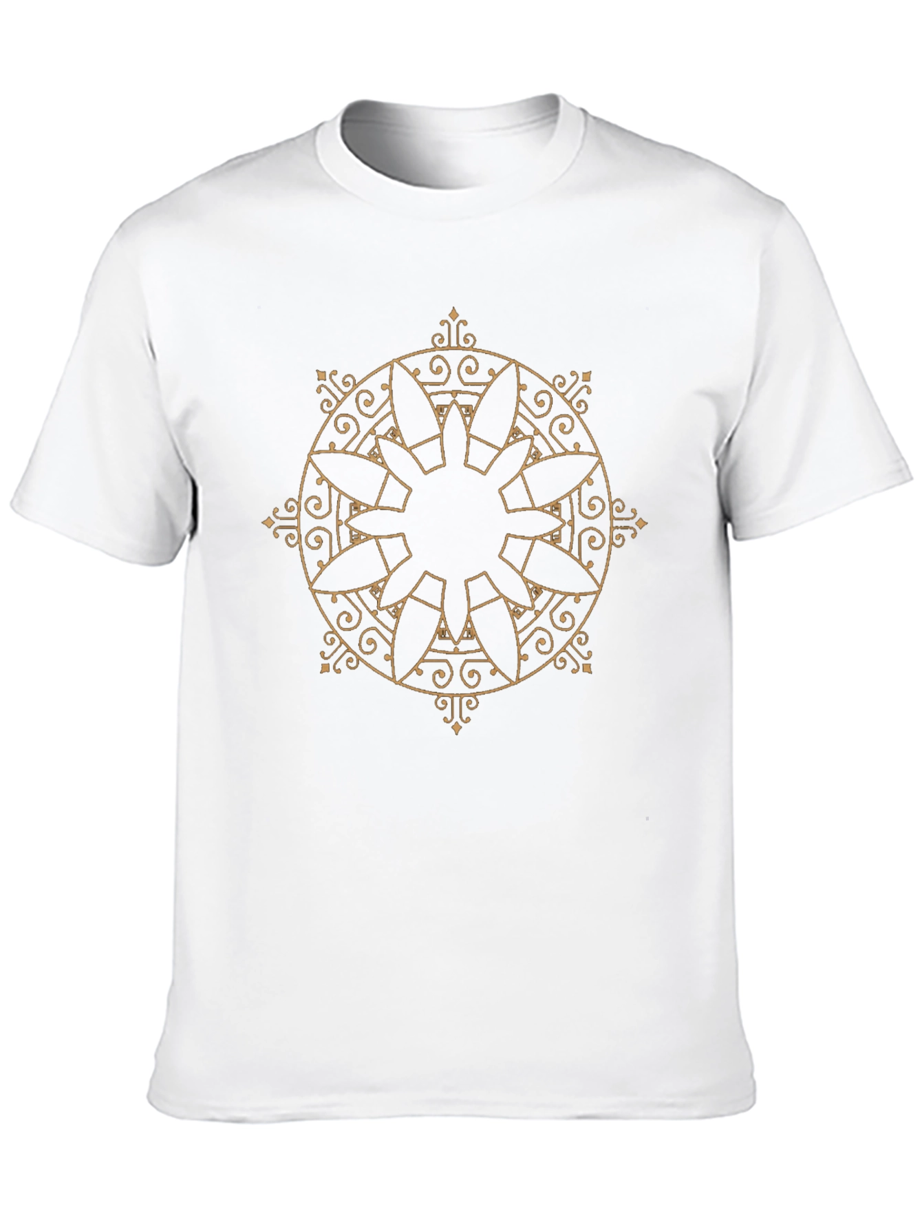 Geometric Mandala Graphic Black Tee