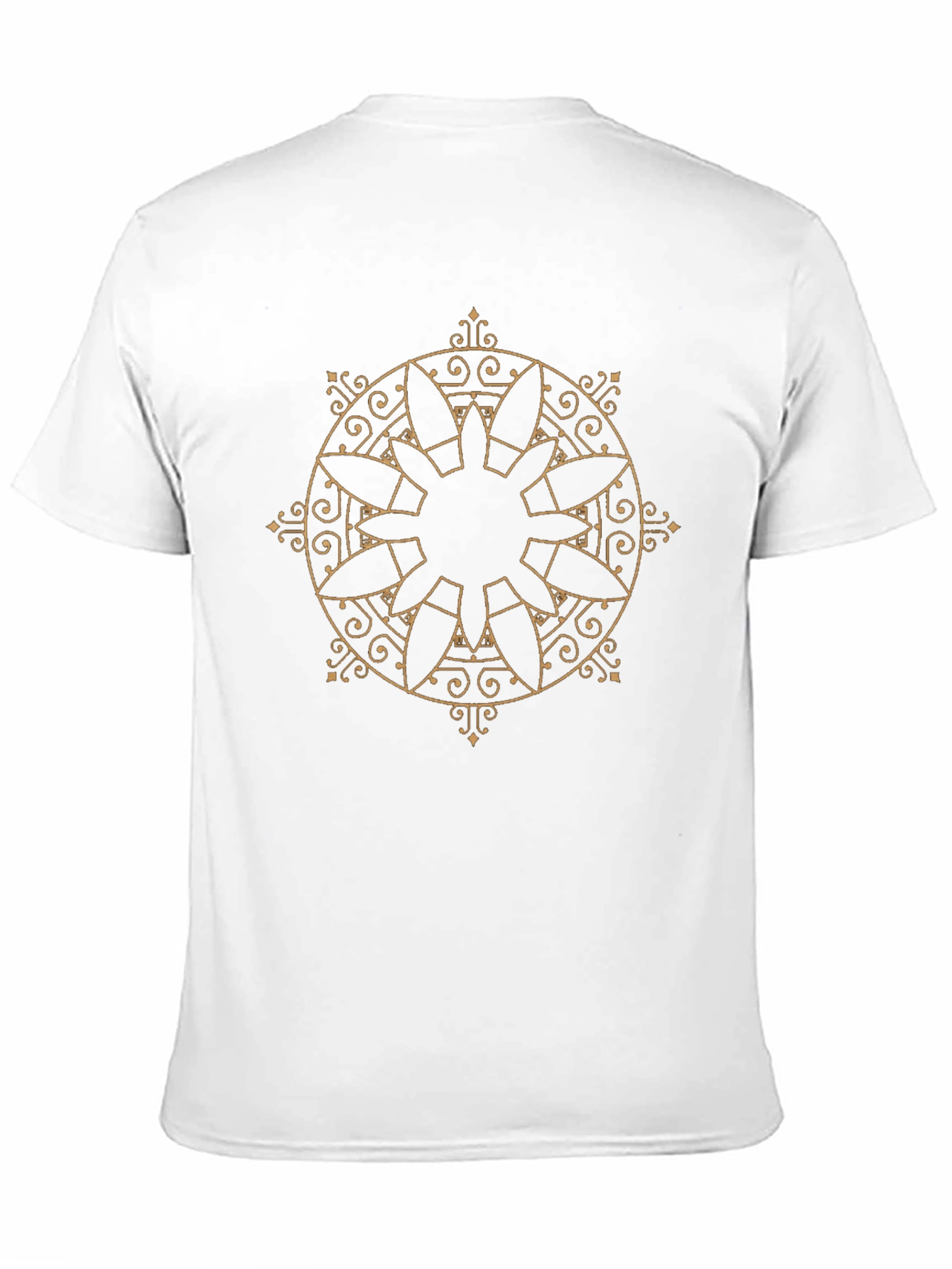 Geometric Mandala Graphic Black Tee
