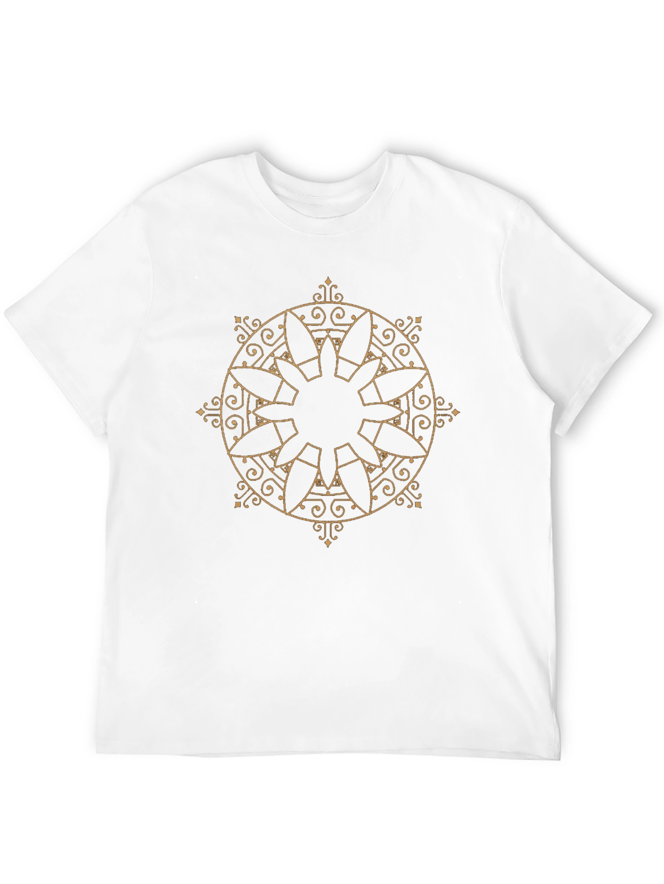 Geometric Mandala Graphic Black Tee