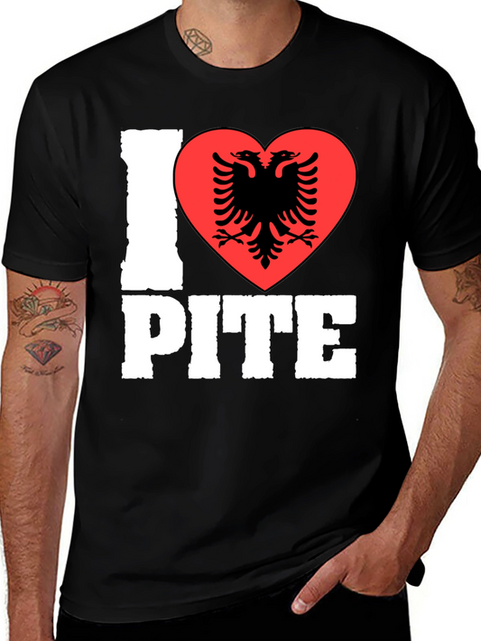 I Love Pite Shirt - Albanian Eagle Heart Tee