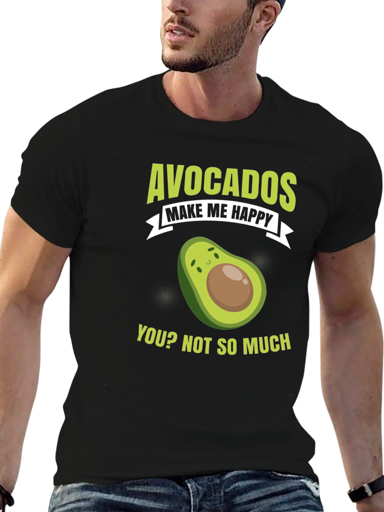Avocados Make Me Happy T-Shirt Funny Avocado Lover Tee