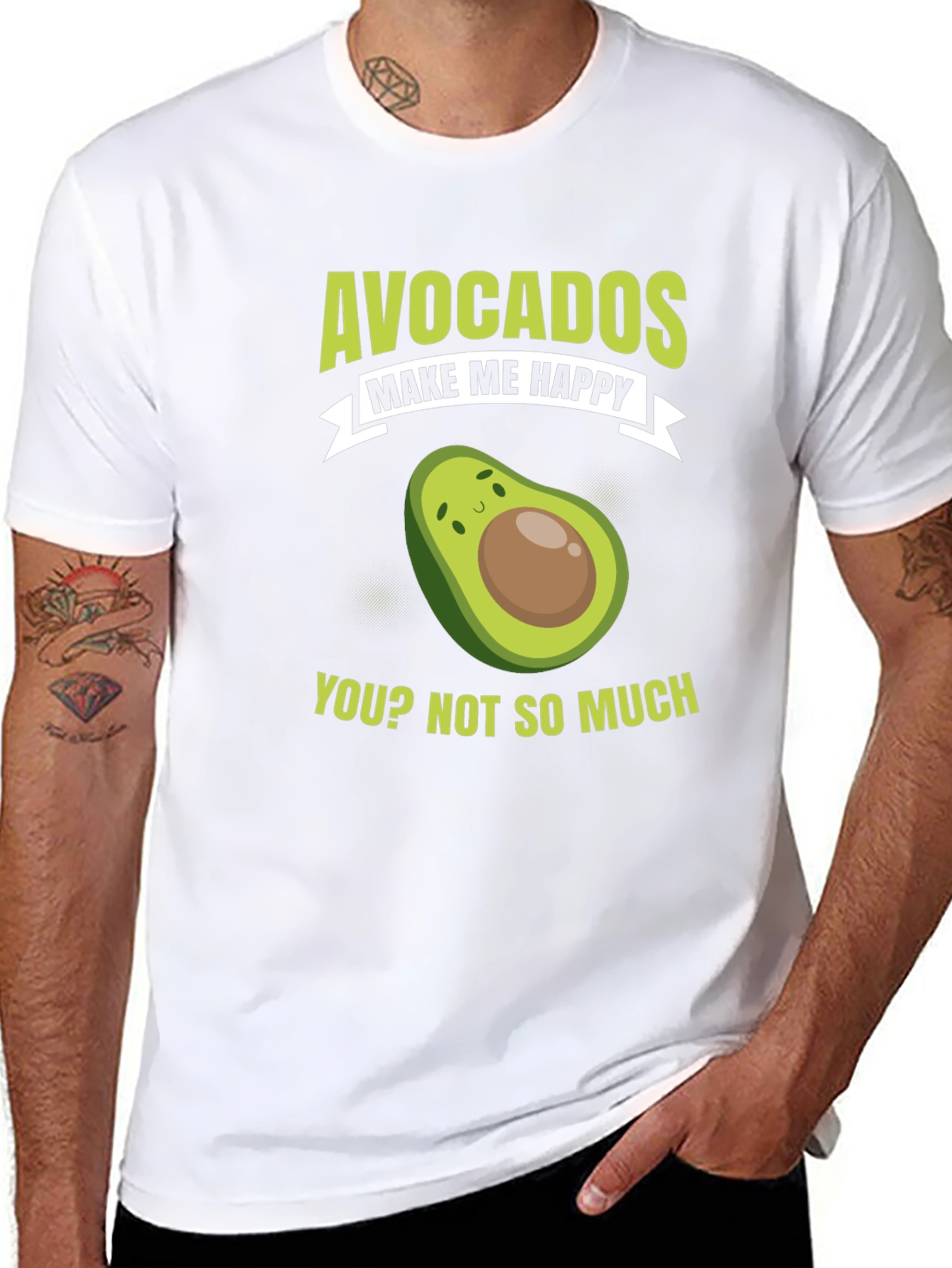 Avocados Make Me Happy T-Shirt Funny Avocado Lover Tee