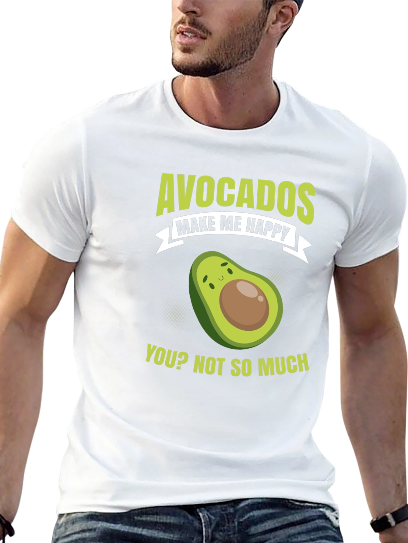 Avocados Make Me Happy T-Shirt Funny Avocado Lover Tee
