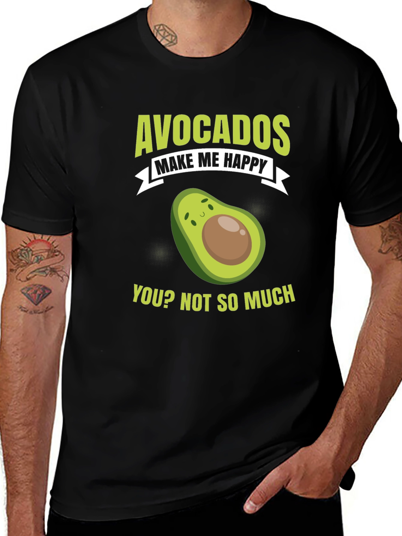 Avocados Make Me Happy T-Shirt Funny Avocado Lover Tee