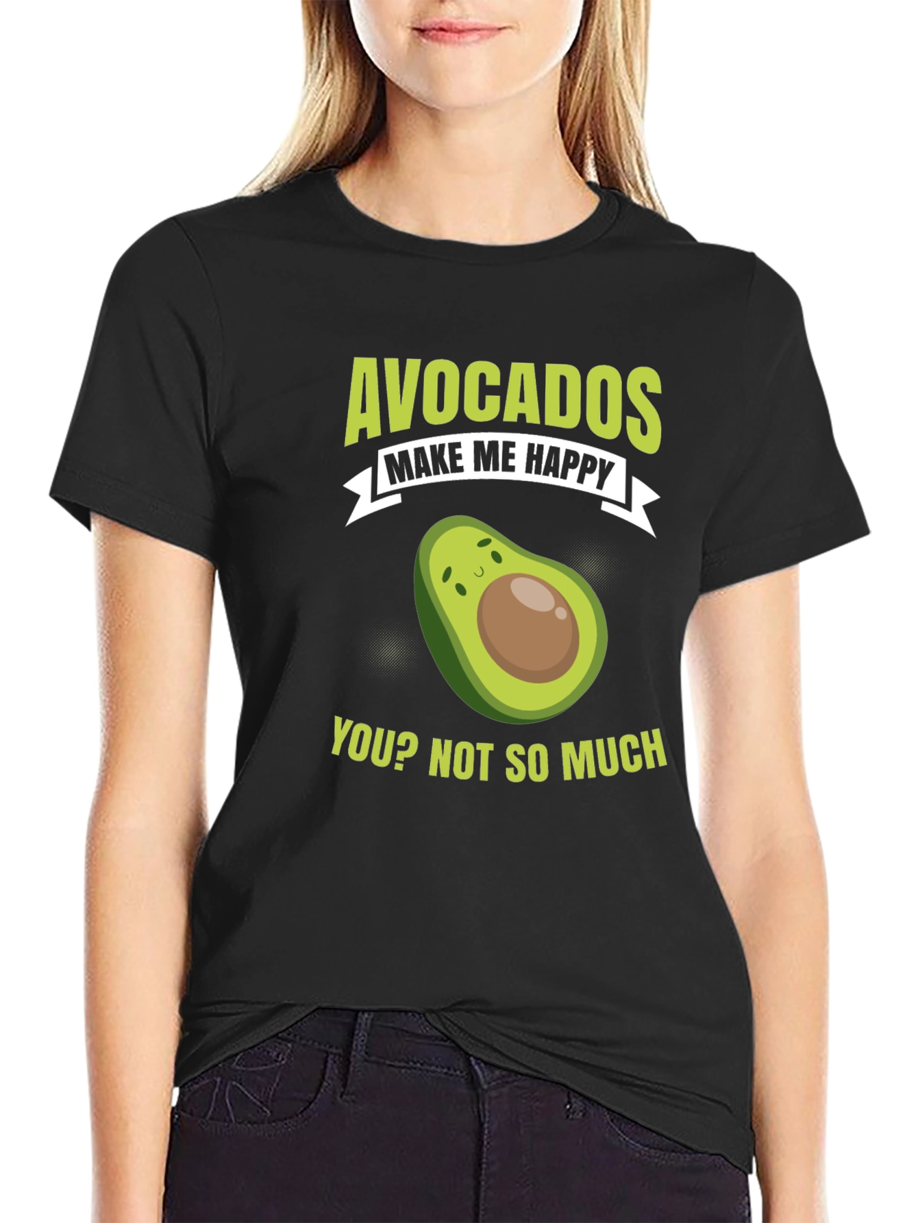 Avocados Make Me Happy T-Shirt Funny Avocado Lover Tee