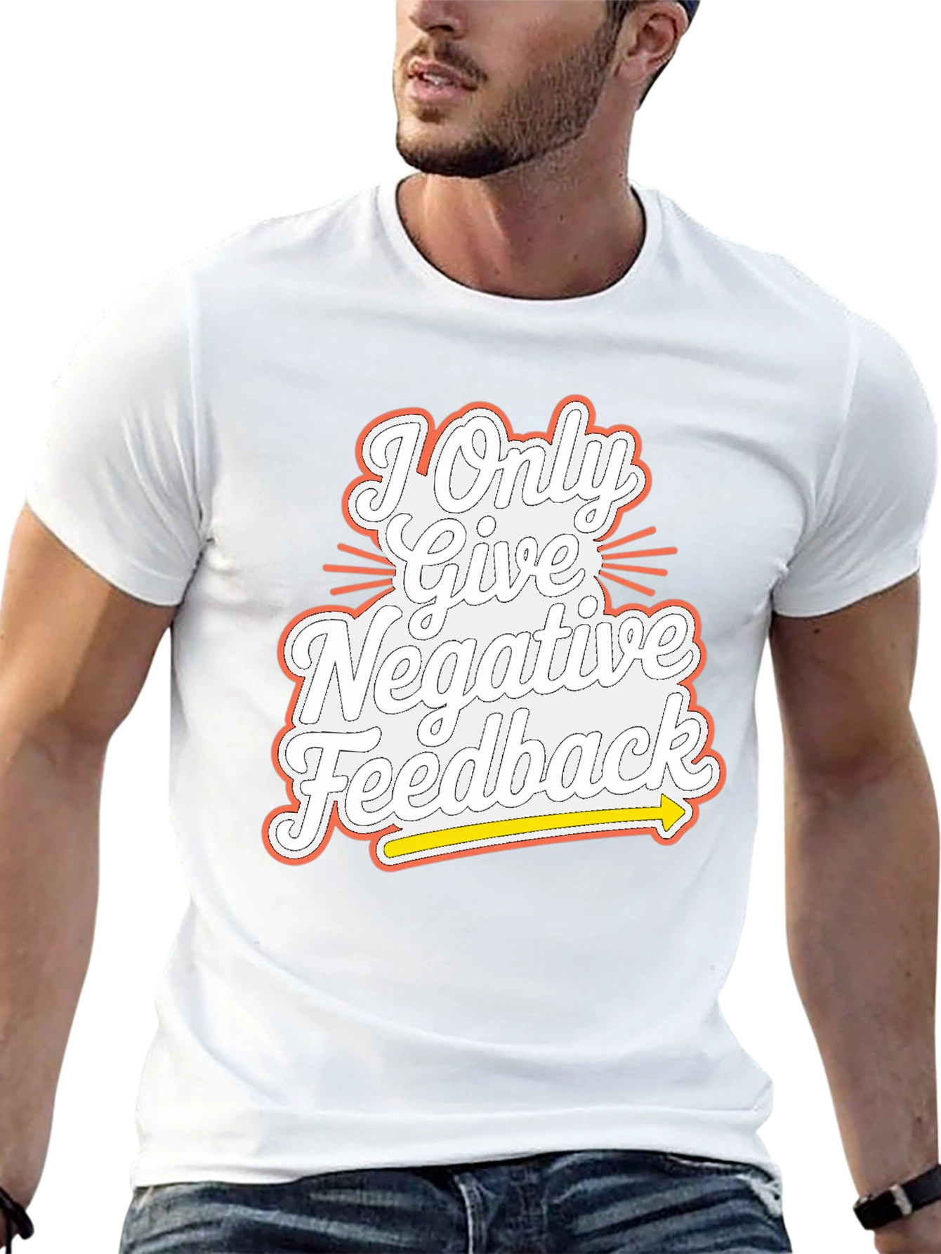 Negative Feedback Graphic Tee - Mens Funny T-Shirt