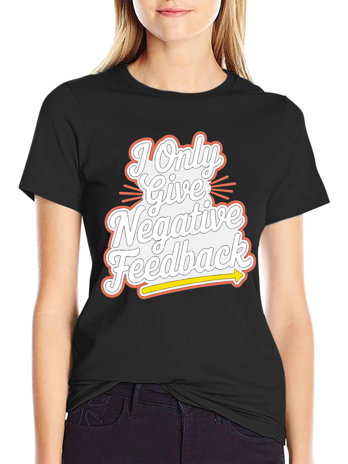 Negative Feedback Graphic Tee - Mens Funny T-Shirt