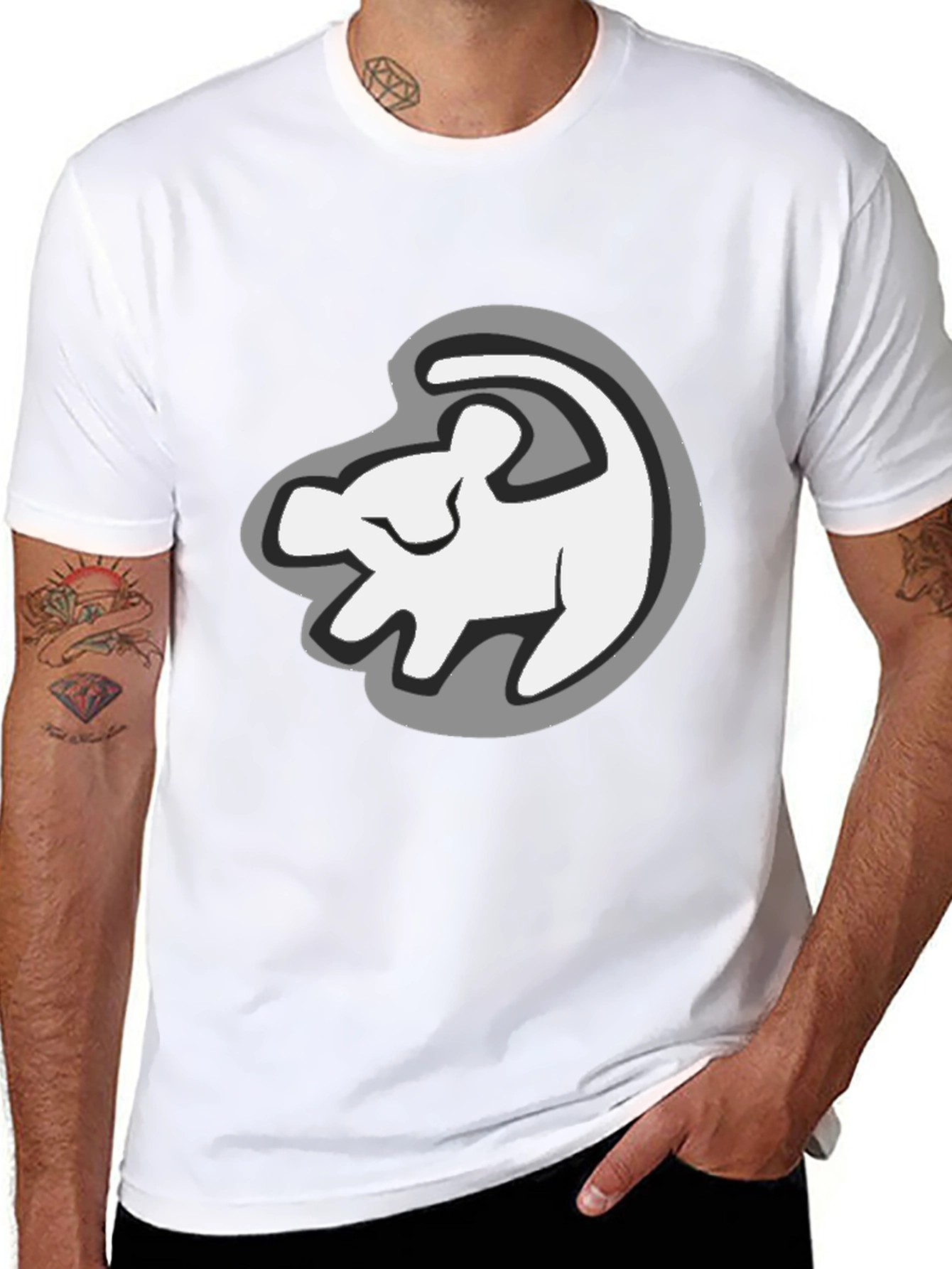 Lion King Simba Silhouette Black T-Shirt