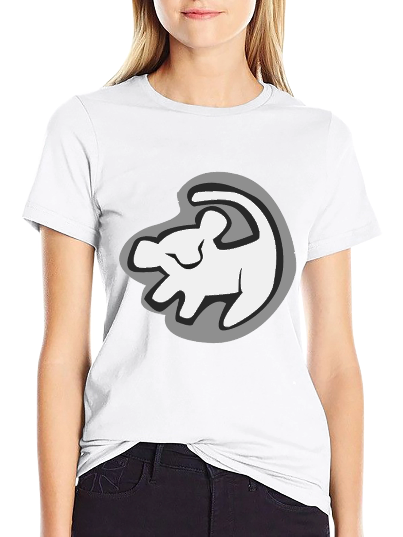 Lion King Simba Silhouette Black T-Shirt