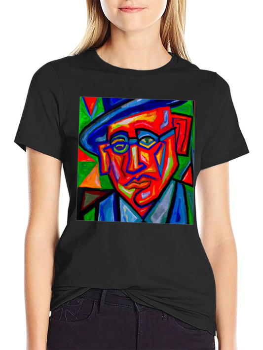 Abstract Portrait Graphic Tee - Mens Black T-Shirt