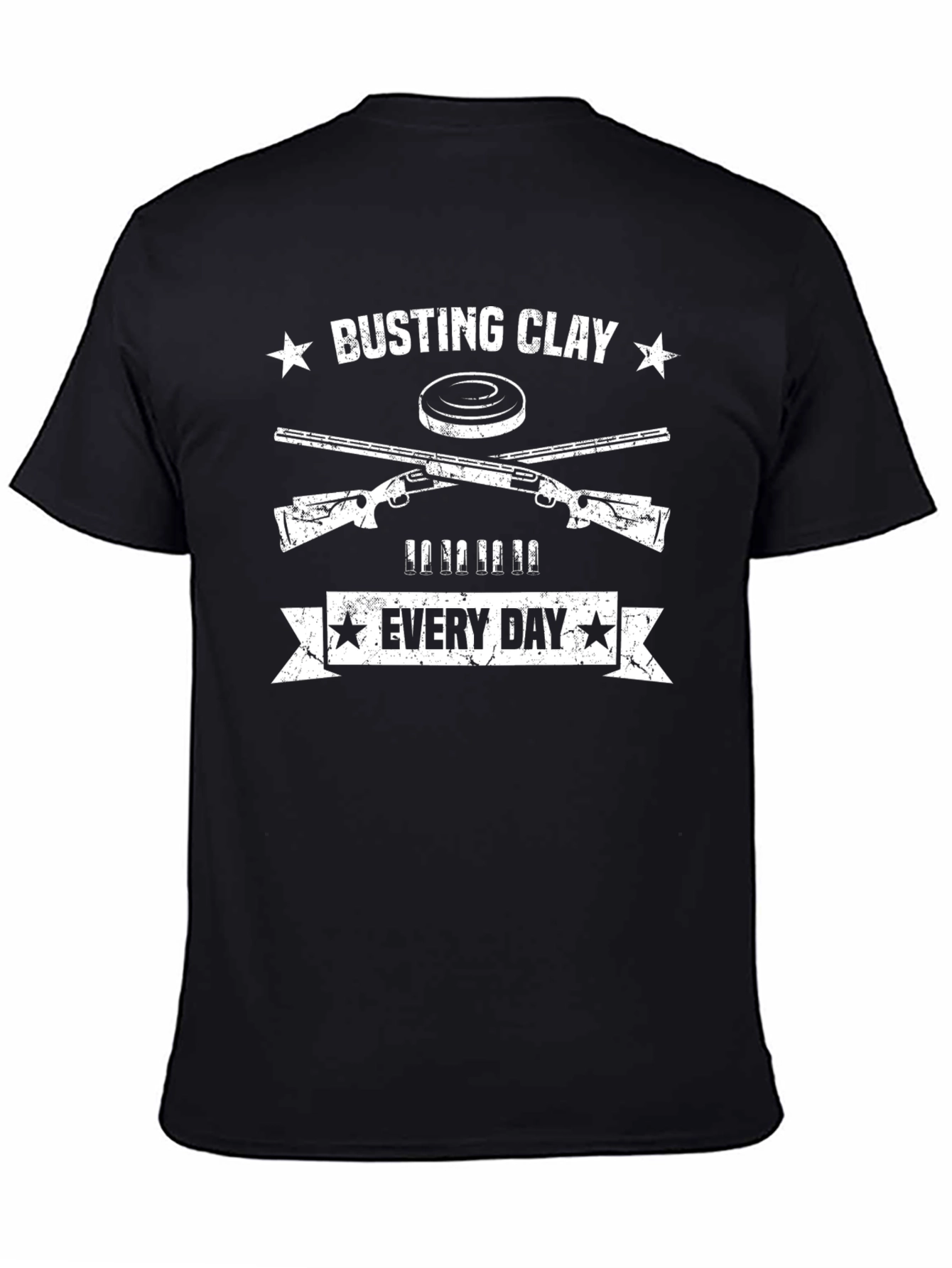 Busting Clay Every Day Graphic T-Shirt - Black