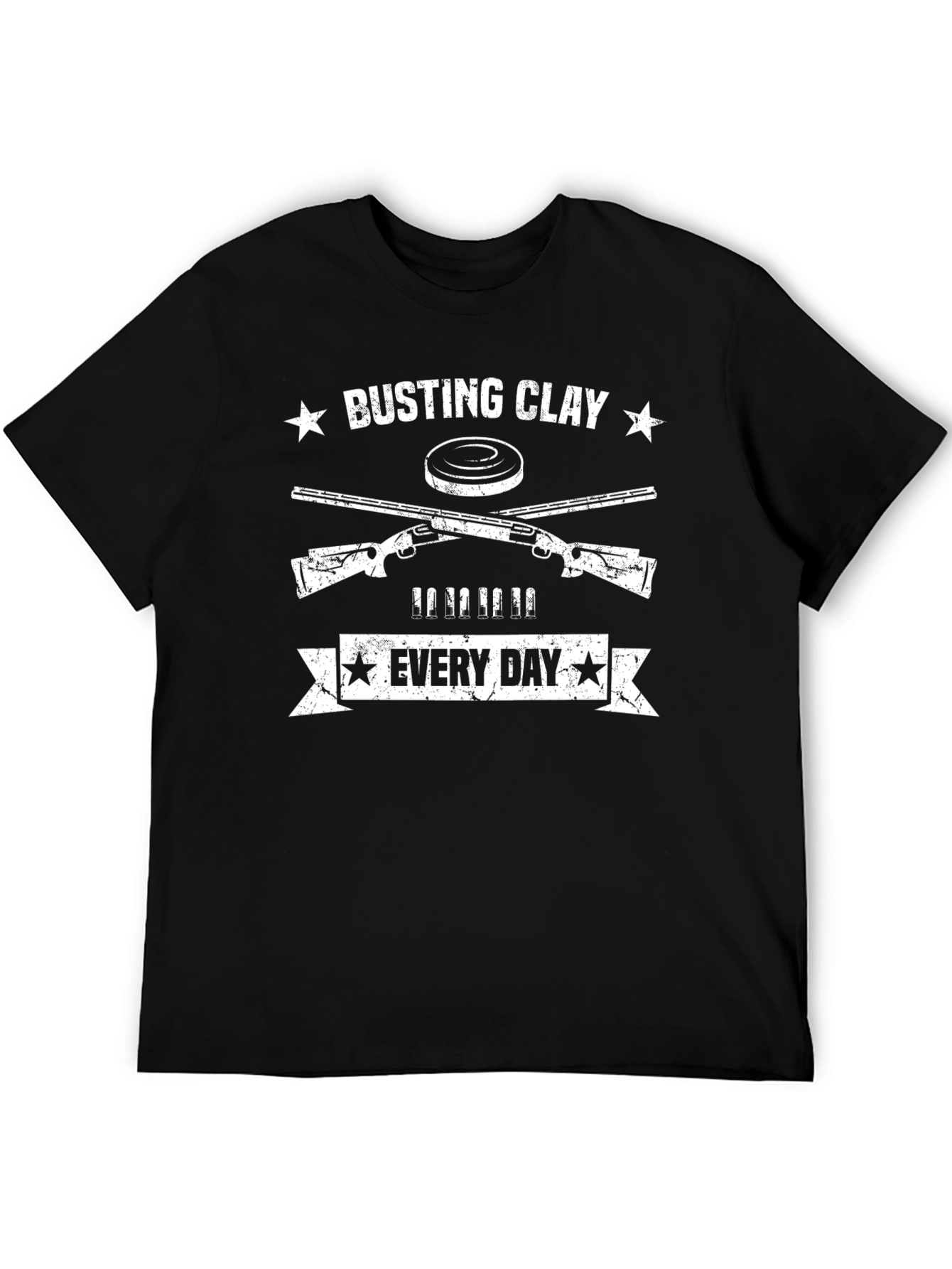 Busting Clay Every Day Graphic T-Shirt - Black