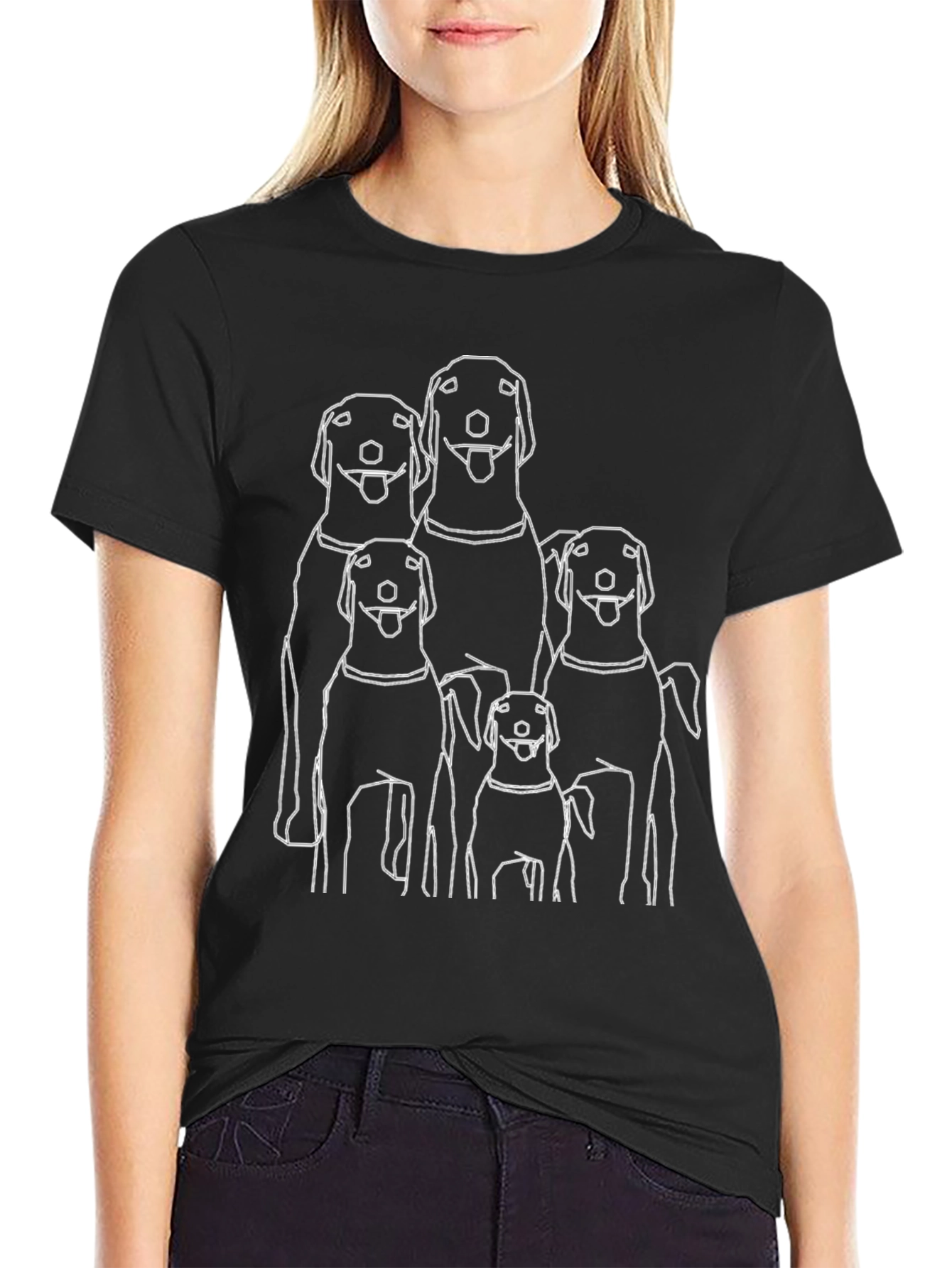 Dog Lover Tee: Family of Labs Graphic T-Shirt