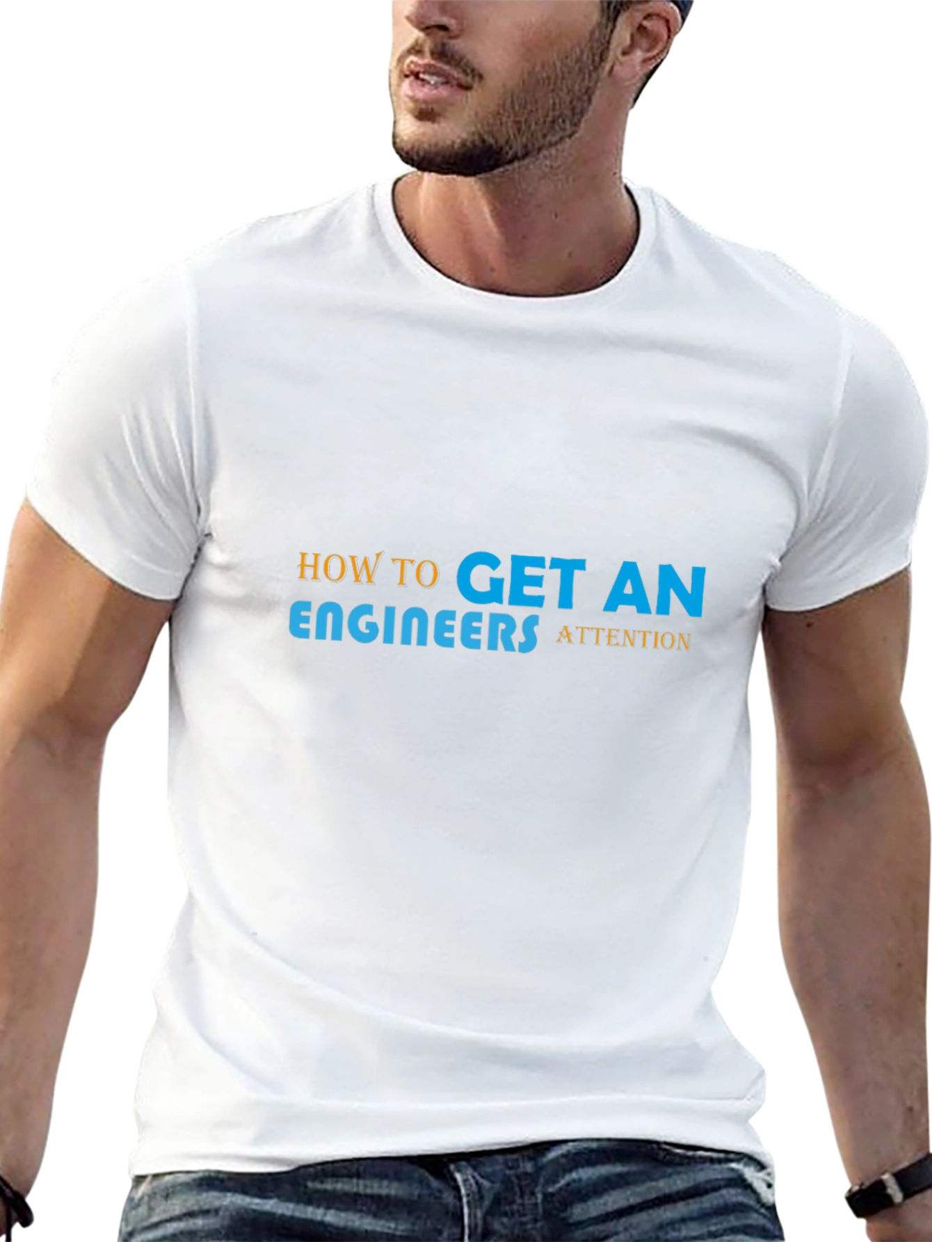 Engineer Attention Graphic Tee - Black